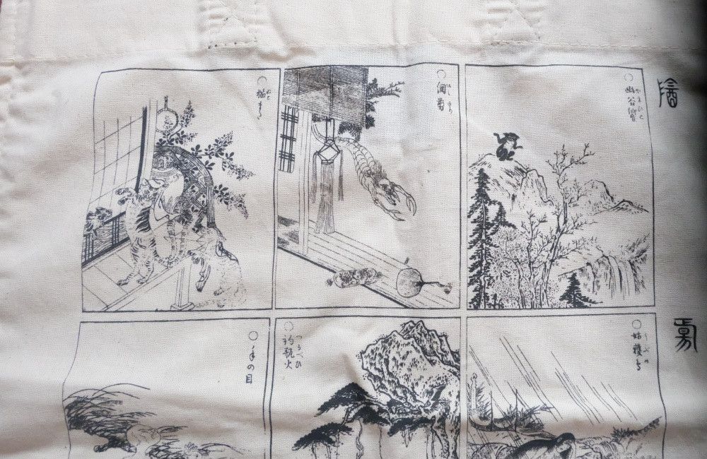 Japanese Brand Re Wrap Tote Bag — Hand Printed in Japan Size ONE SIZE - 3 Thumbnail