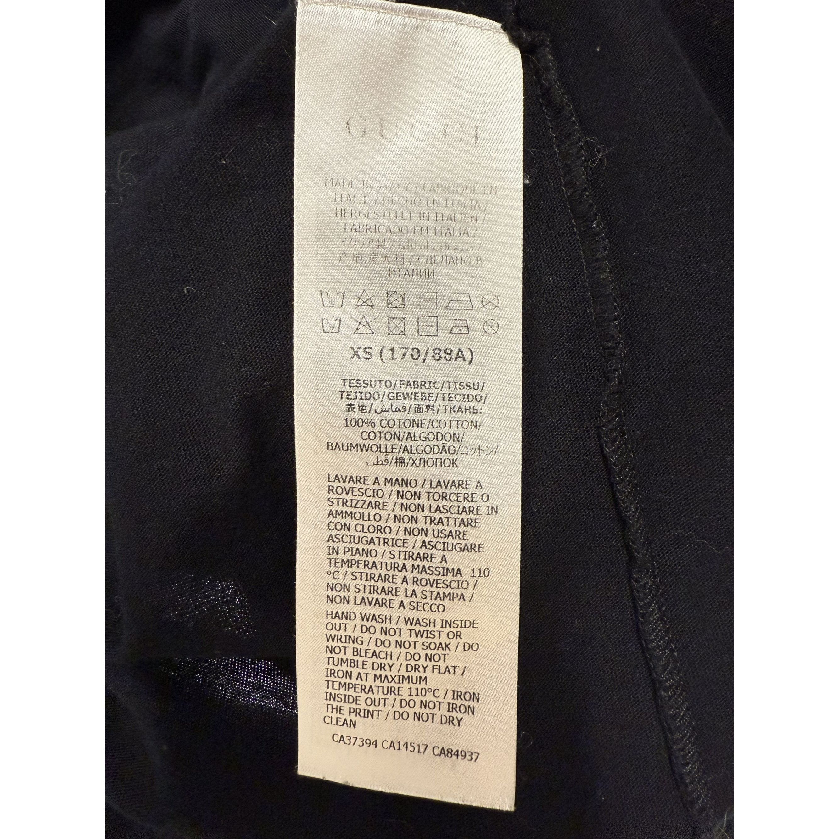 Gucci Gucci Boutique Black Cotton T-Shirt Made In Italy Unisex Cas Size XS / US 0-2 / IT 36-38 - 6 Thumbnail