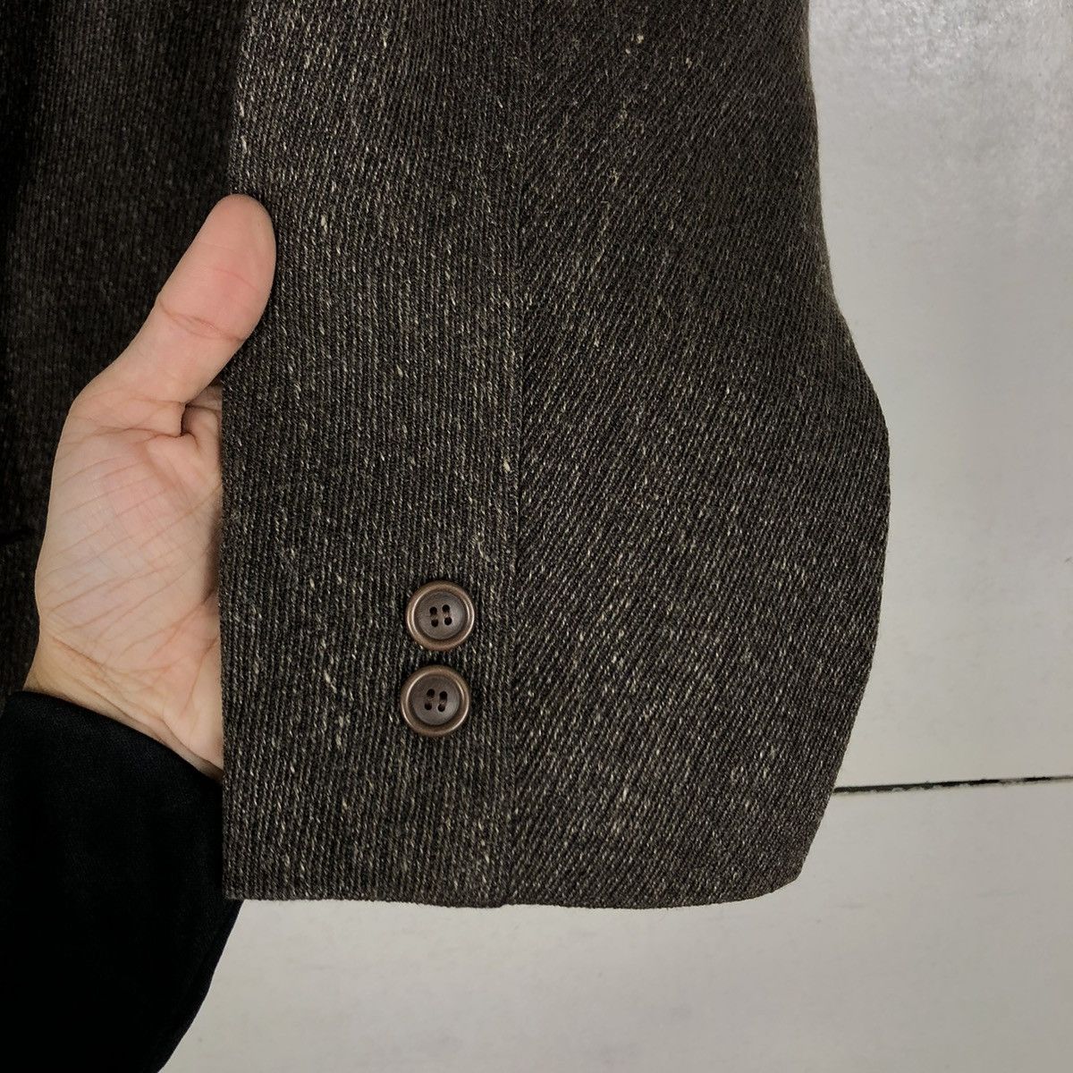 Issey Miyake 🔥VINTAGE ISSEY MIYAKE MEN WOOL HERRINGBONE DOUBLE BREAST Size US S / EU 44-46 / 1 - 17 Thumbnail