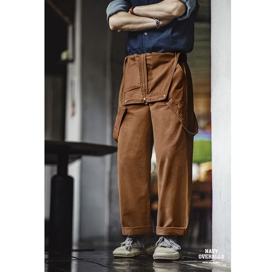 Japanese Brand 💥Khakis colour retro streetwear overall pant Size US 31 - 4 Thumbnail