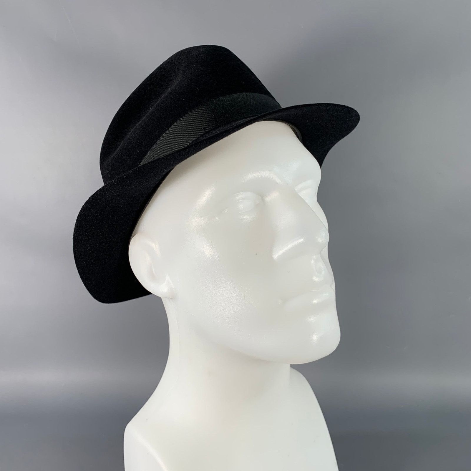 Other CHAPEAU FLECHET Vintage Size M Black Felt Fedora Hat Size ONE SIZE - 3 Thumbnail