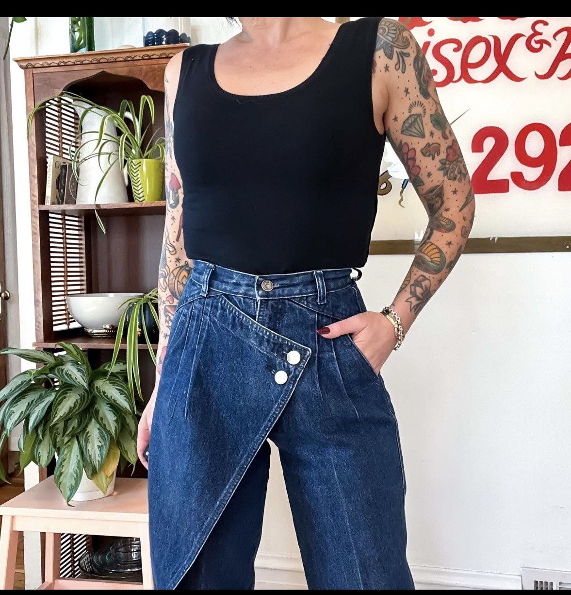 Vintage Rocky Mountain wrap women’s 28 vintage 90s blue jeans high Size 26" / US 2 / IT 38 - 8 Thumbnail