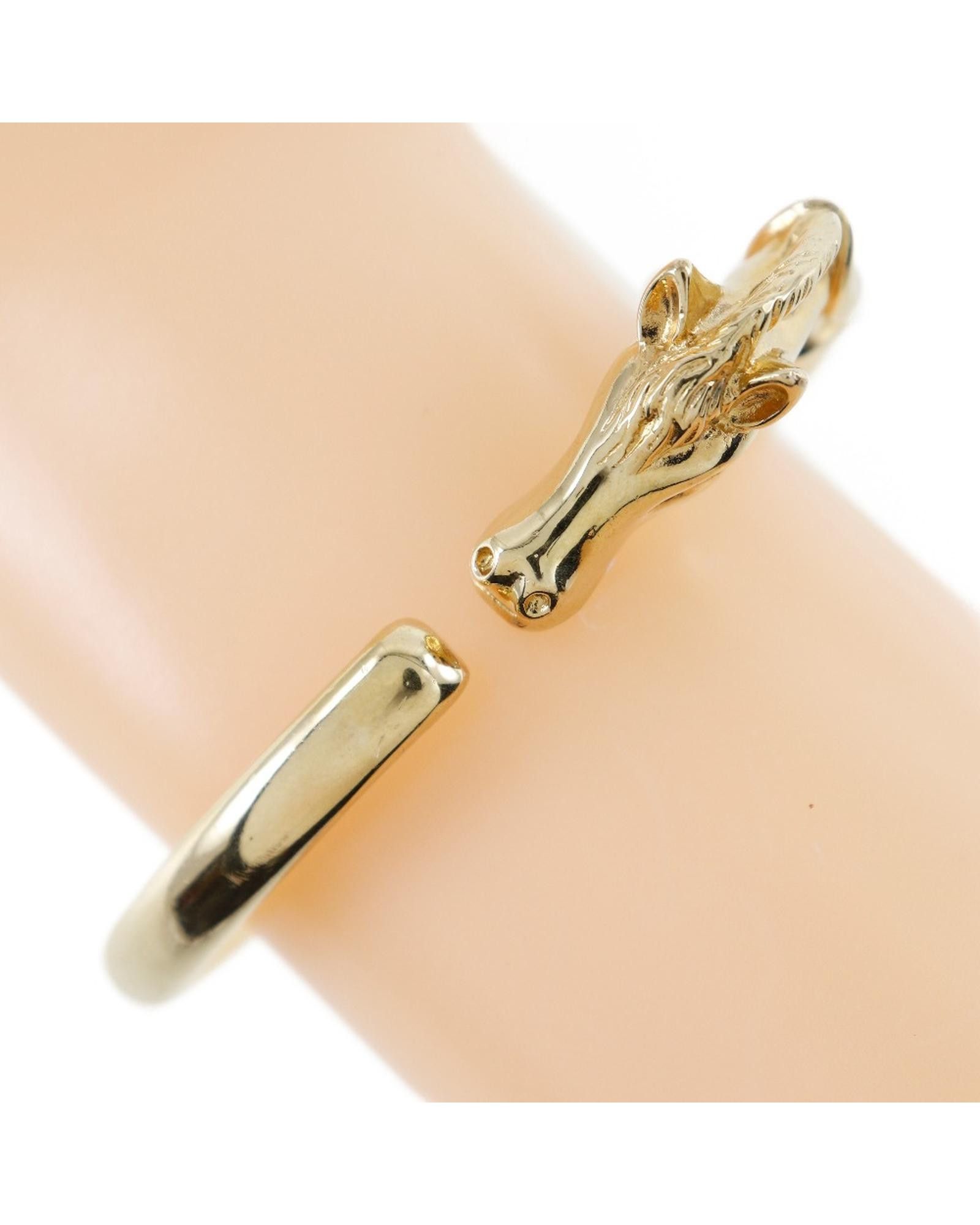 image of Hermes Golden Horse Bangle Jewelry In Ab Condition - 19-0.6 Inches, Women's