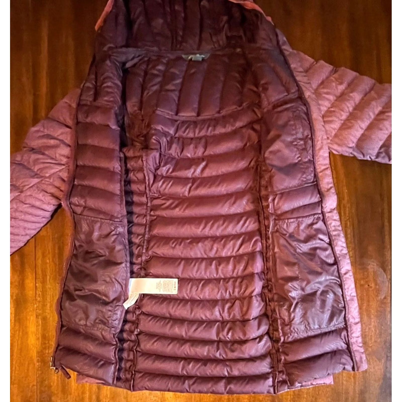 Eddie Bauer Eddie Bauer Womens M Down Fill Quilted Puffer Jacket Burgundy Maroon - Ex-New - Vintage No Holes Size M / US 6-8 / IT 42-44 - 6 Thumbnail