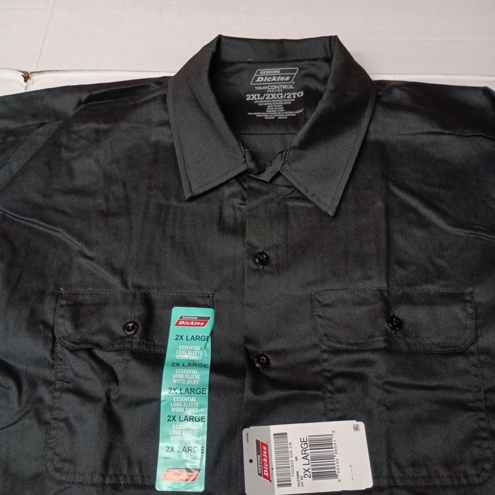 Dickies Dickies Essential Work Shirt Men Size 2XL Black Temp Control Size US XXL / EU 58 / 5 - 3 Thumbnail