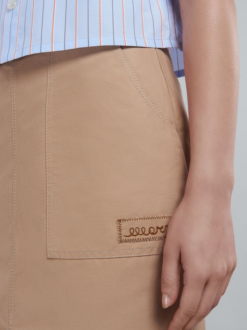 Marni o1y1125 Midi Skirt in Beige Size 27" / US 4 / IT 40 - 4 Thumbnail