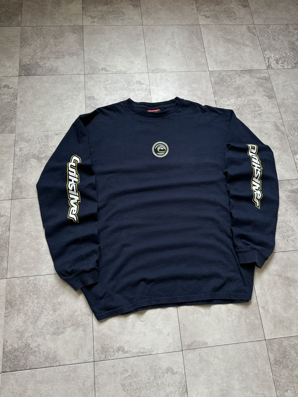 Quiksilver Vintage Quicksilver 90’s Surf Big Logo Navy Blue Long Sleeve Size US XL / EU 56 / 4 - 3 Thumbnail