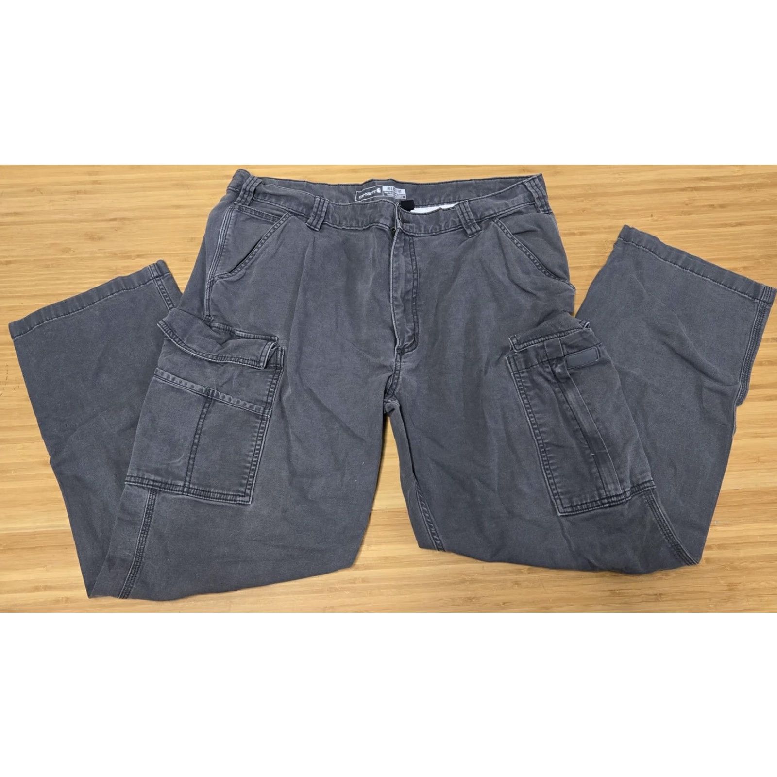 Carhartt Carhartt Pants Mens 40x32 Gray Relaxed Fit Cargo Work Utility Pockets Stretch Size US 40 / EU 56 - 3 Thumbnail