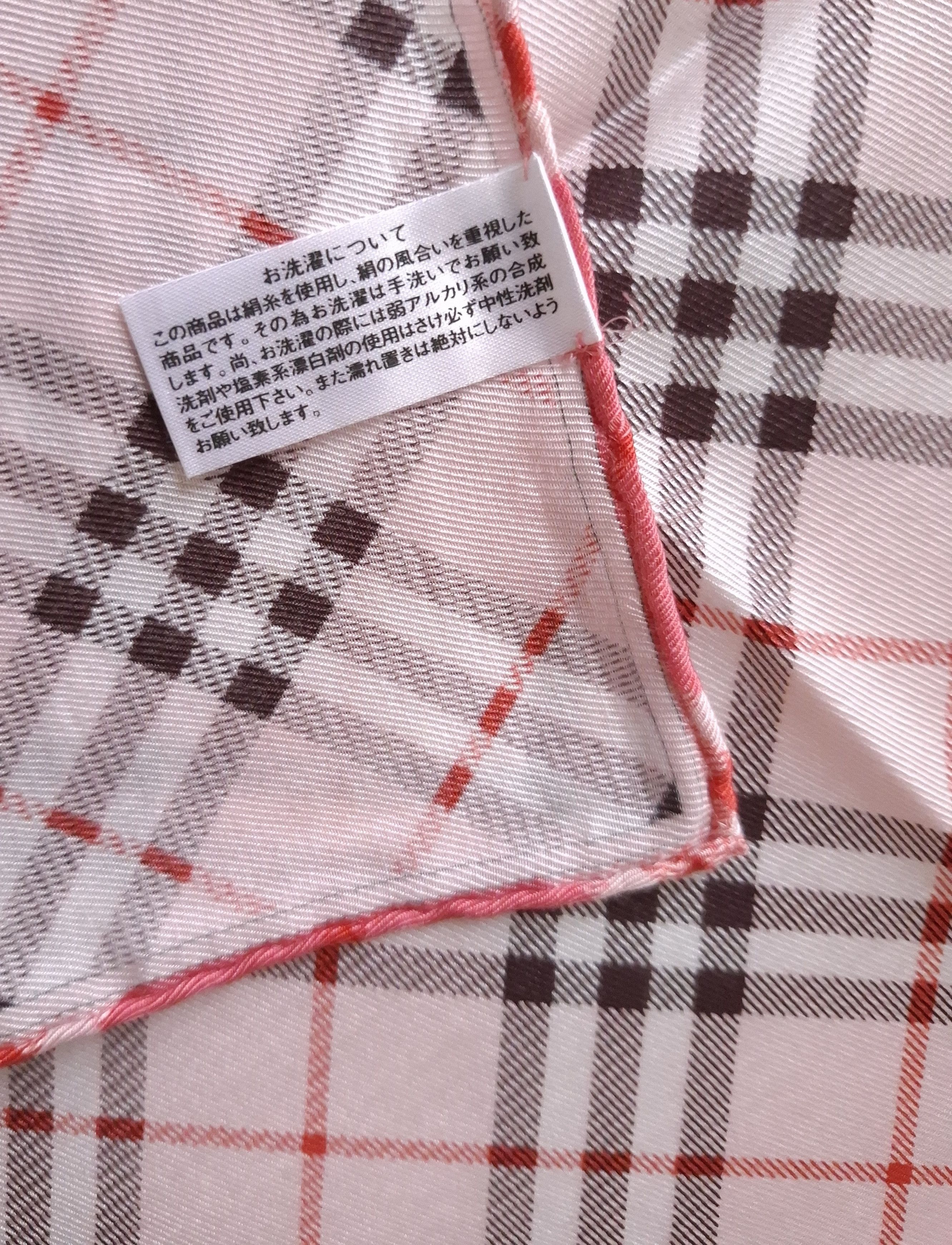 Burberry × Vintage Japan Burberry bandana handkerchief silk/cotton Size ONE SIZE - 6 Thumbnail
