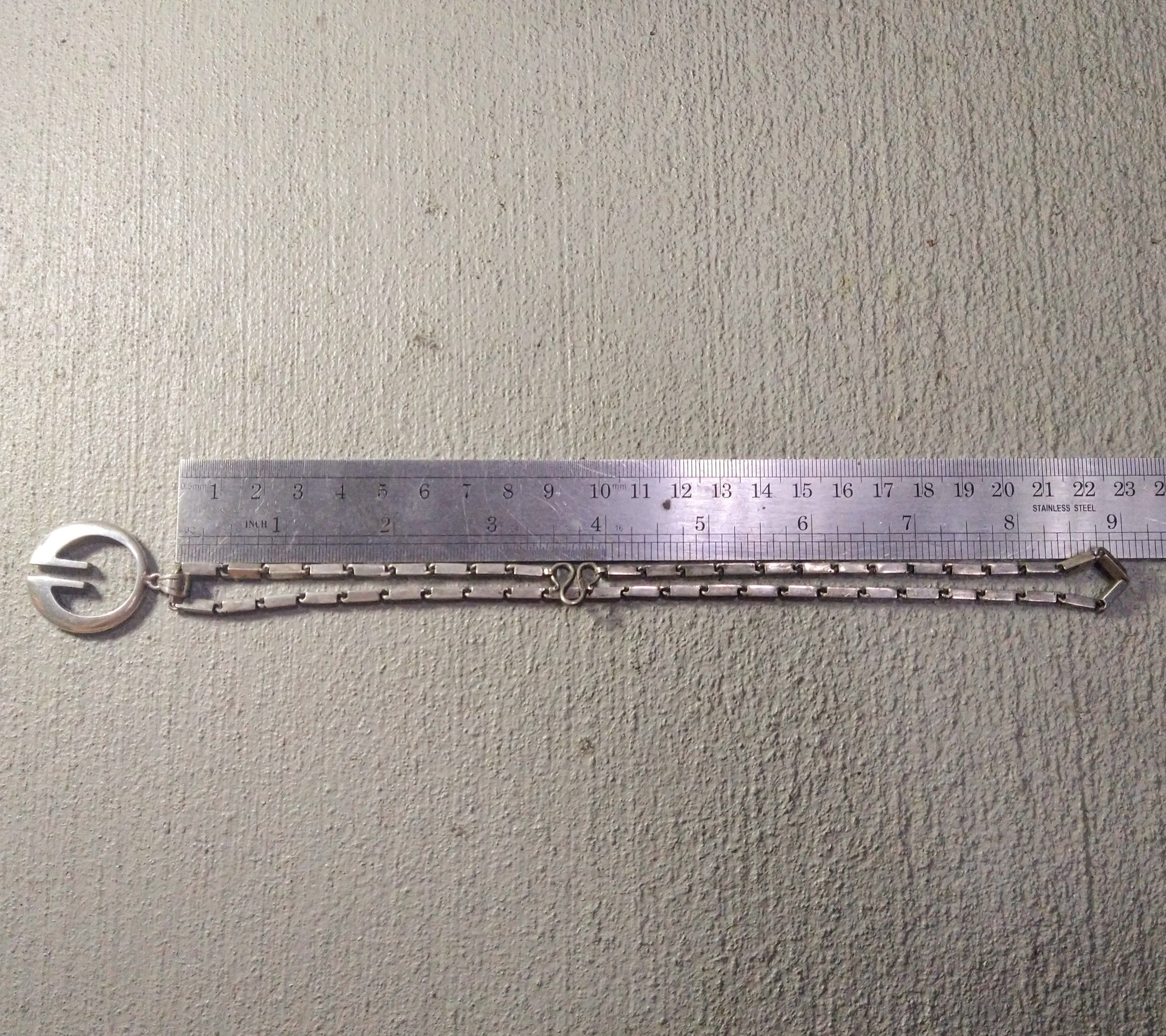 Other Vintage Sterling Silver Necklace Modern Pendant Minimalist Size ONE SIZE - 13 Thumbnail