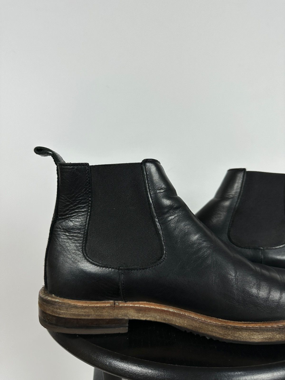 A.P.C. A.P.C Black Leather Chelsea Boots Size US 7 / EU 40 - 15 Thumbnail