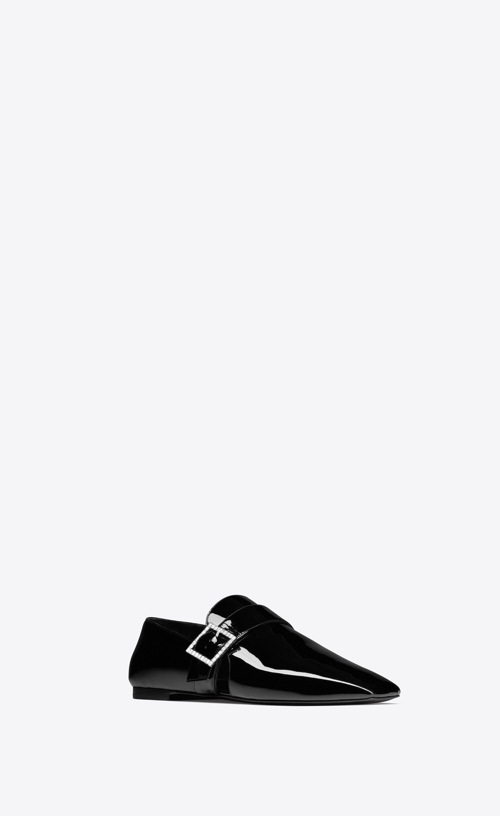 Saint Laurent Paris o1bcso1str1224 Tristan Slippers In Patent Leather in Black Size US 11 / EU 44 - 2 Thumbnail