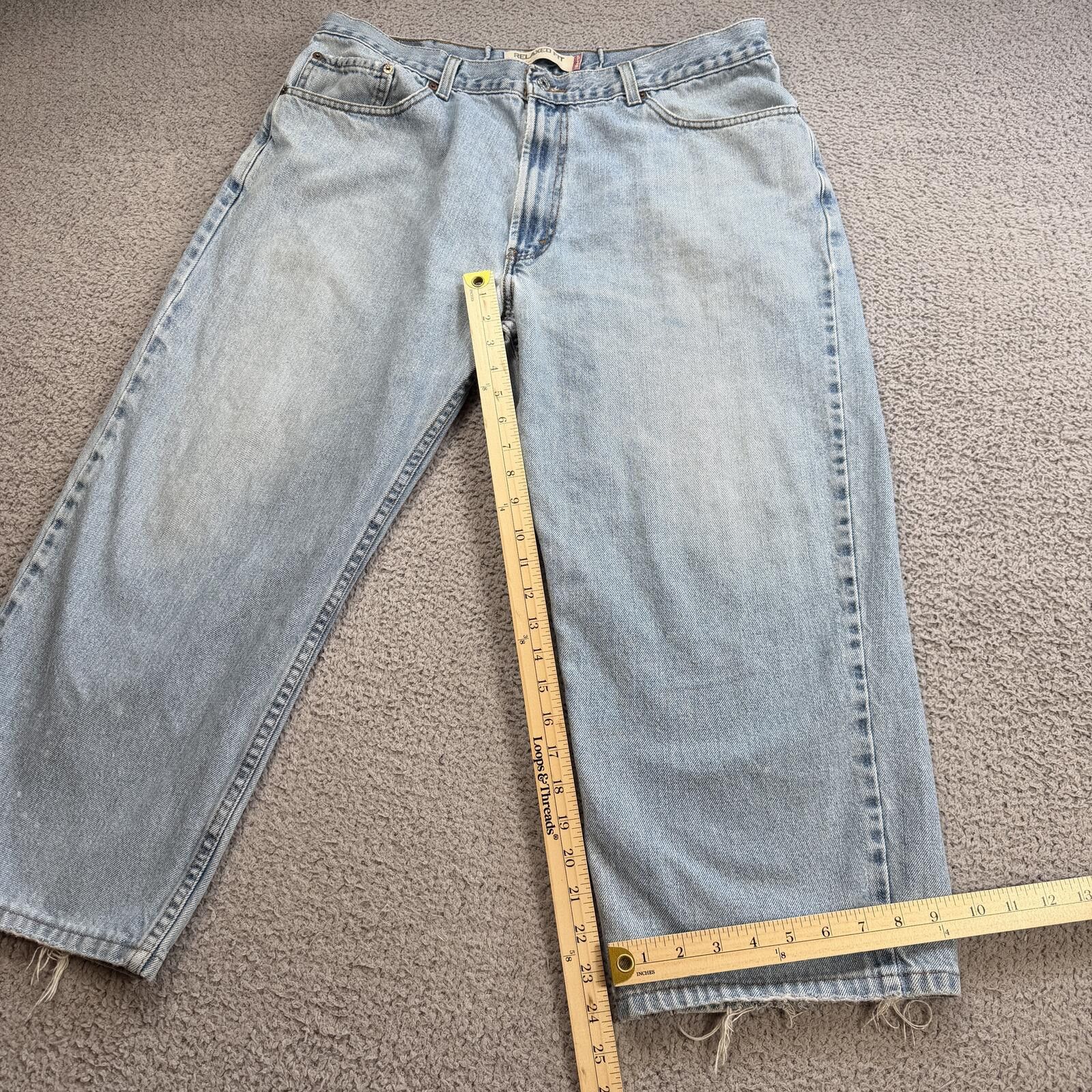 Levi's Levis 550 Baggy Denim Cropped Jeans 37x24 Light Wash Relaxed Size US 37 - 4 Thumbnail