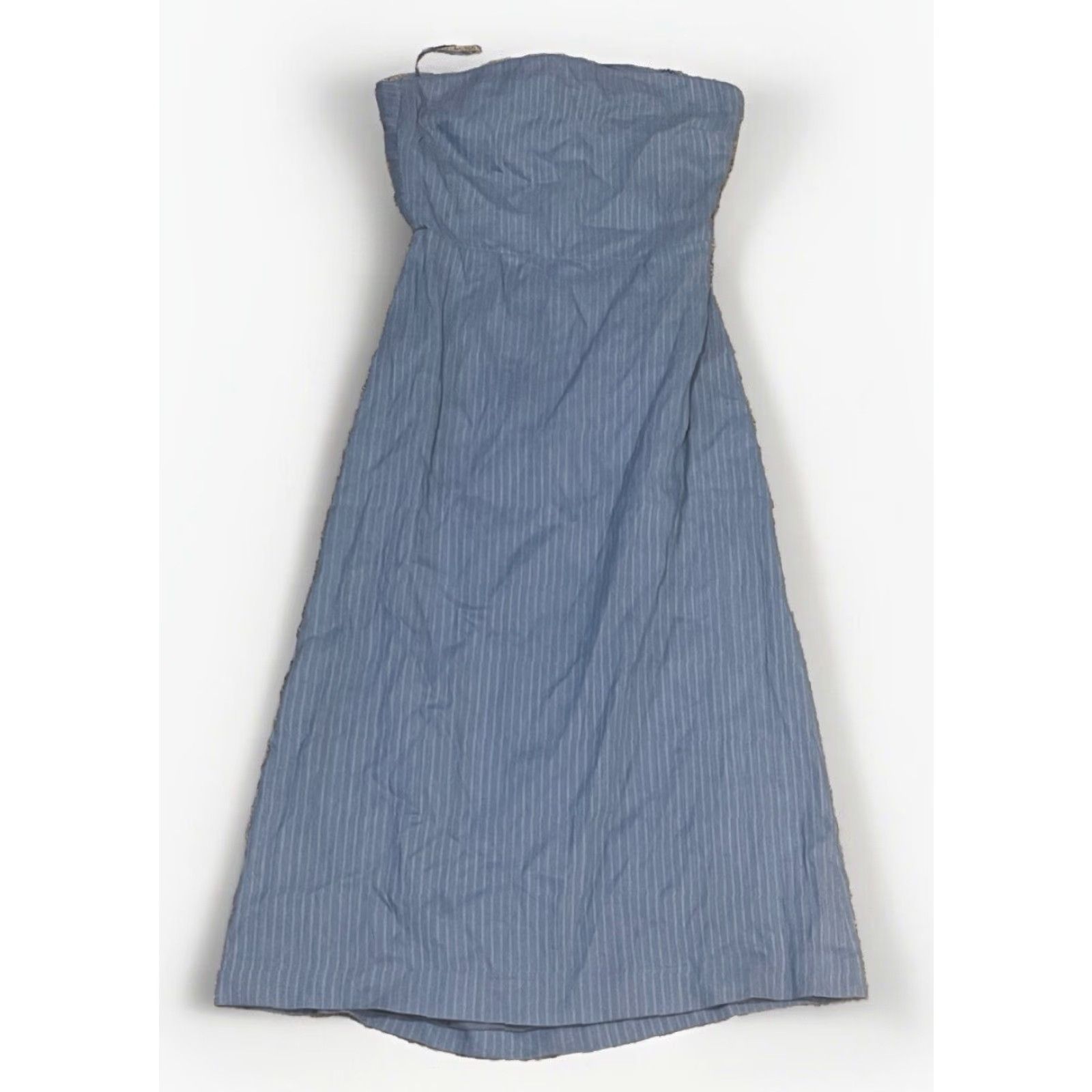 Theory NWT Theory Phyly Dress Strapless Midi Twill Striped Linen Blend Size 6 85 Size M / US 6-8 / IT 42-44 - 3 Thumbnail