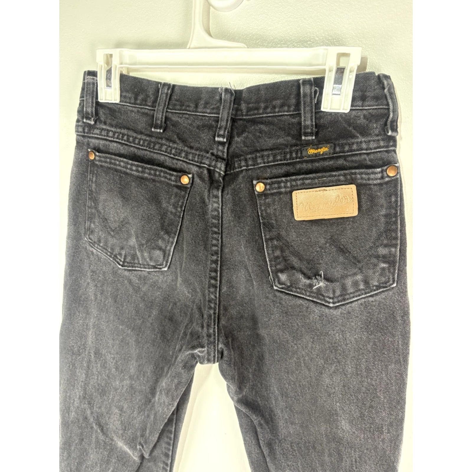 Wrangler VINTAGE Wrangler Men’s Jeans Brown Patch Black Wash Straight Fit 30X32 Dark Cotton Denim Size US 30 / EU 46 - 6 Thumbnail