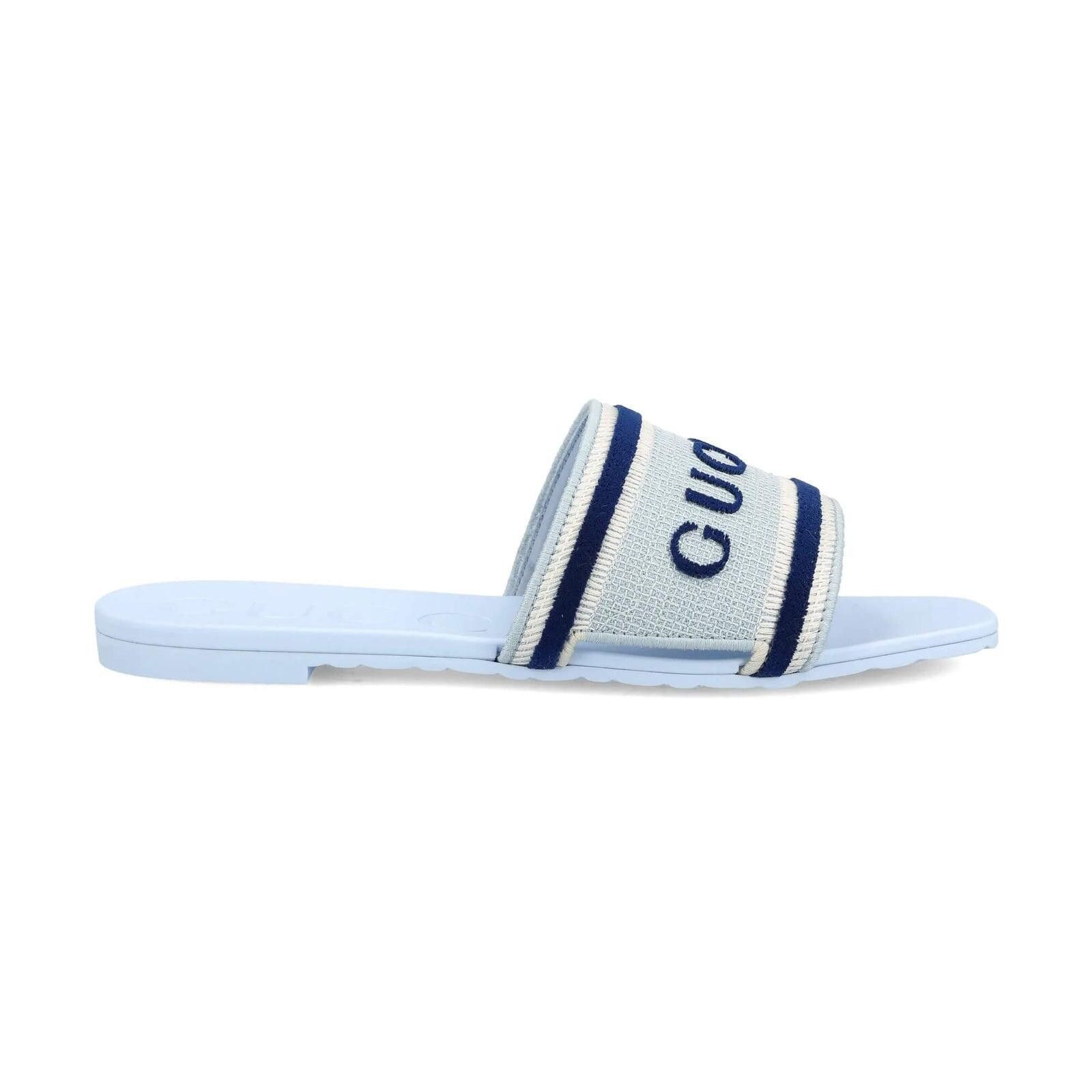 Gucci Gucci logo Striped Slide Sandals Size ONE SIZE - 1 Thumbnail