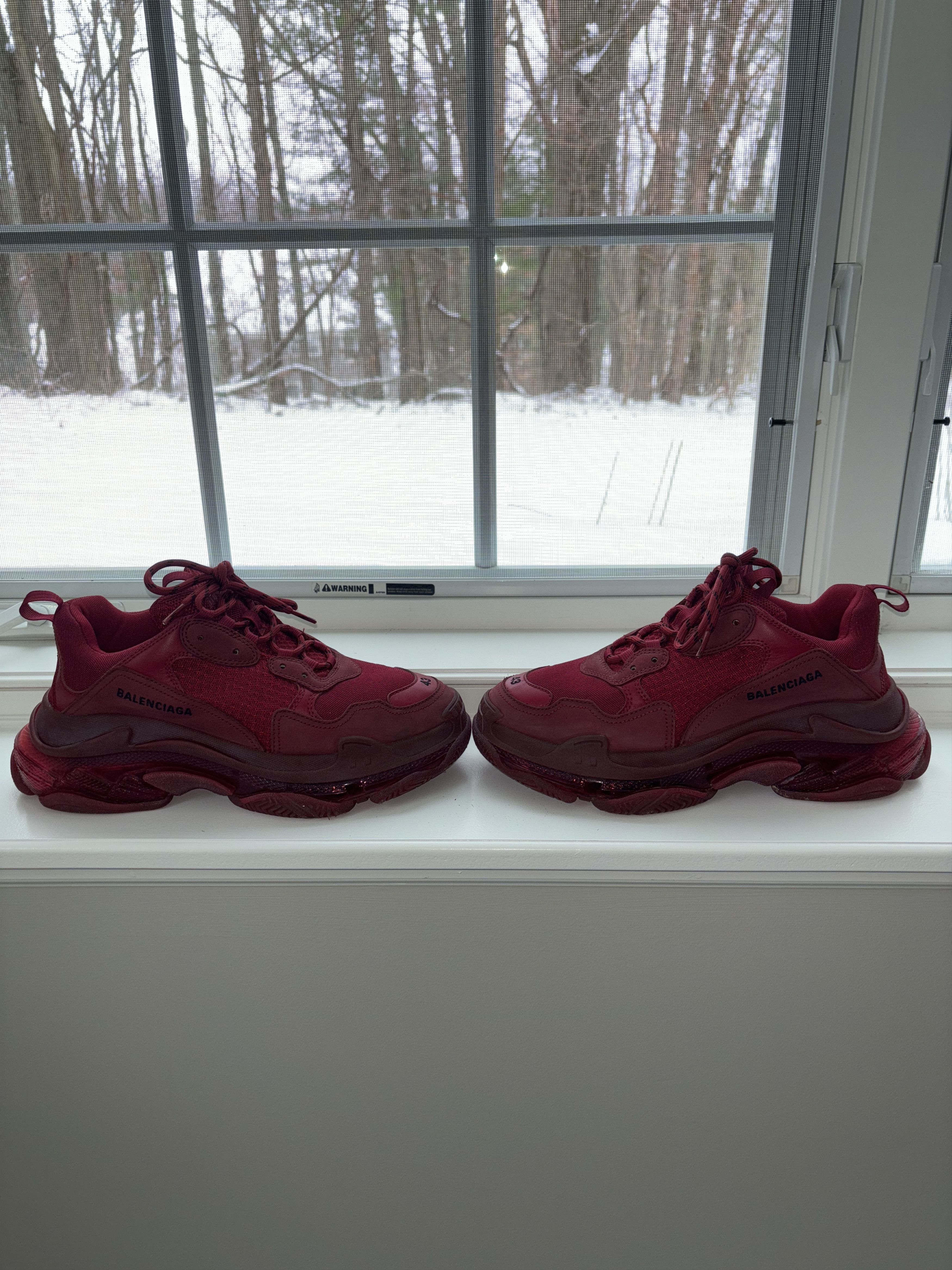 Balenciaga Balenciaga Triple S Burgundy Size US 9.5 / EU 42-43 - 2 Thumbnail