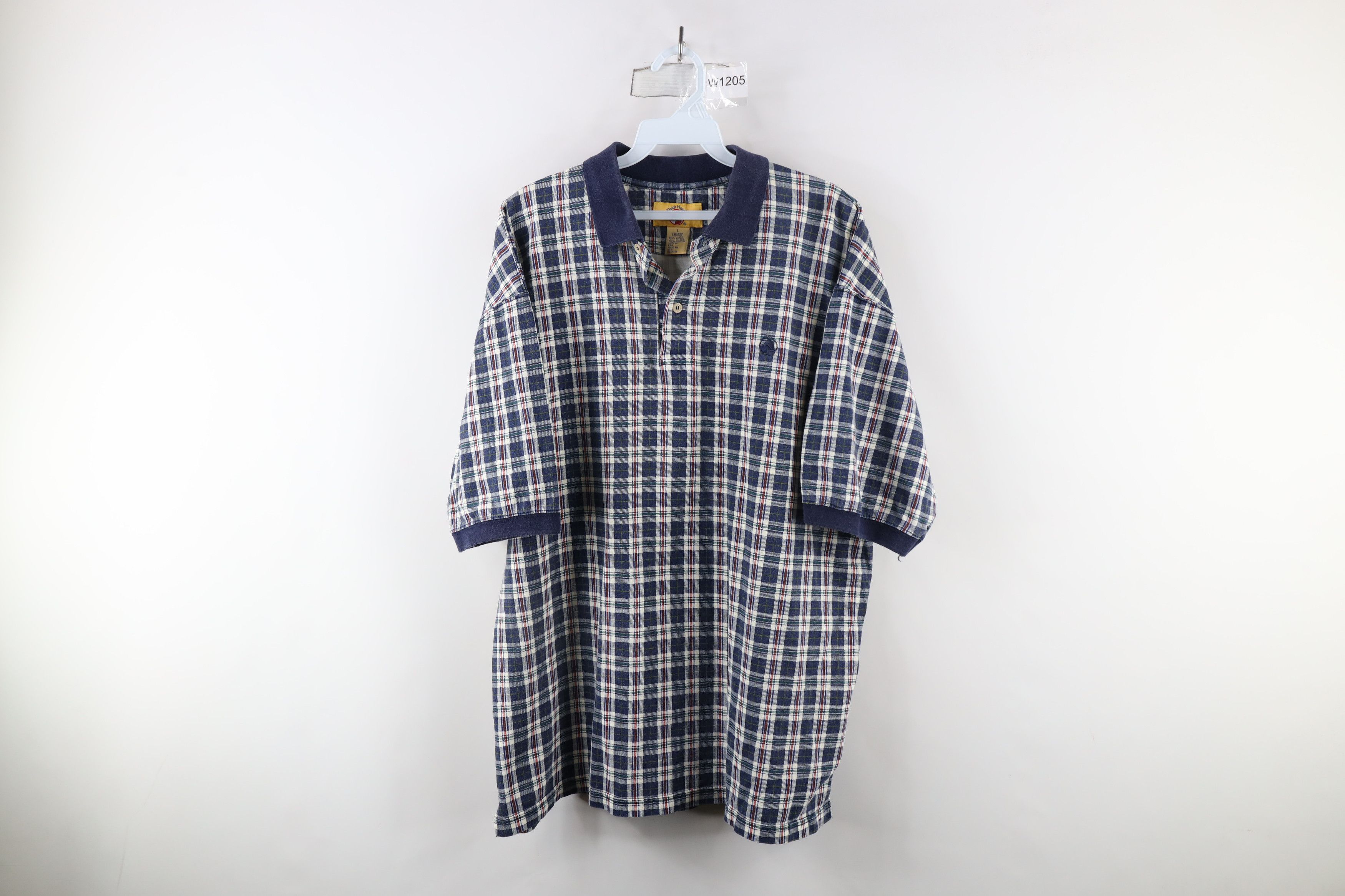 Vintage Vintage 90s Duck Head Rainbow Plaid Collared Polo Shirt USA Size US L / EU 52-54 / 3 - 1 Thumbnail