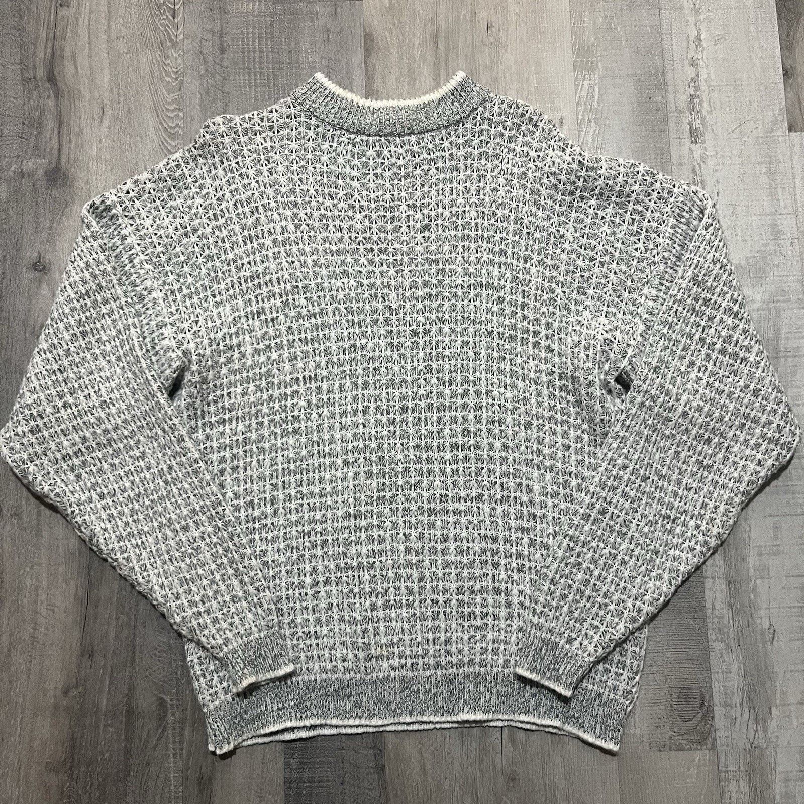 Vintage VTG Street Closed Grey/White Daisy Stitch 90s Mens Sweater M Size US M / EU 48-50 / 2 - 1 Thumbnail