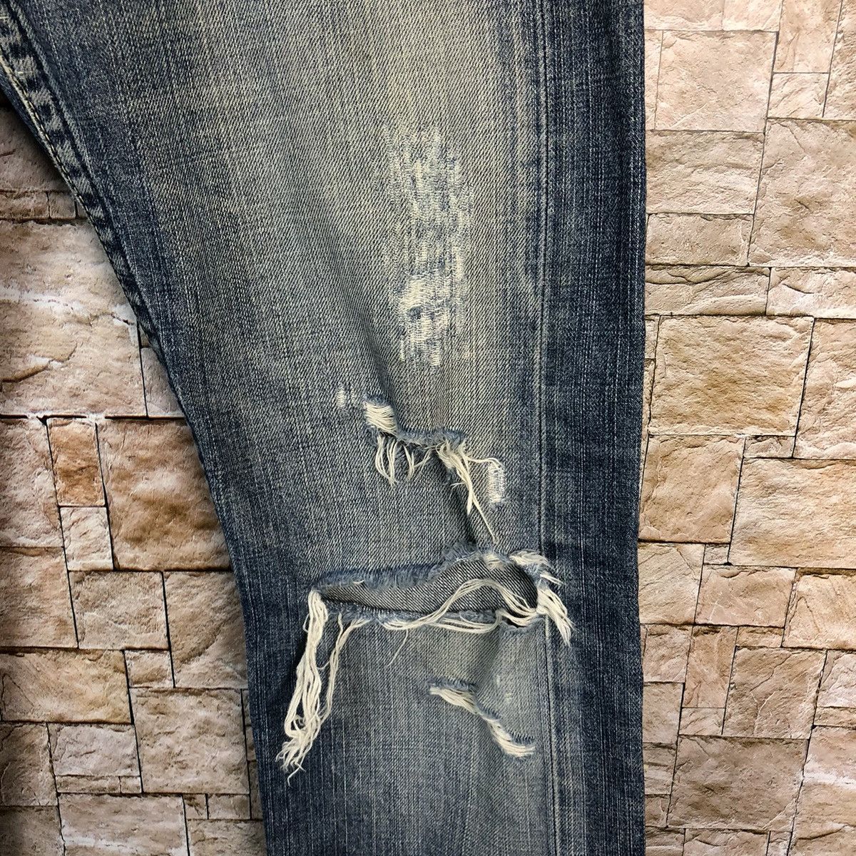 Japanese Brand Olive Des Olive Jeans Blue Distressed Denim Pants #A451 Size US 32 / EU 48 - 11 Thumbnail