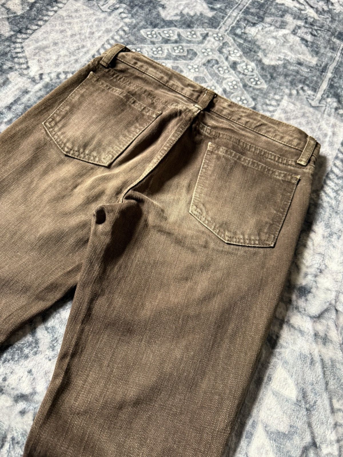 GOSTAR DE FUGA DMG Japan Flared Bootcut Faded Brown Denim Pants Size US 27 - 10 Thumbnail