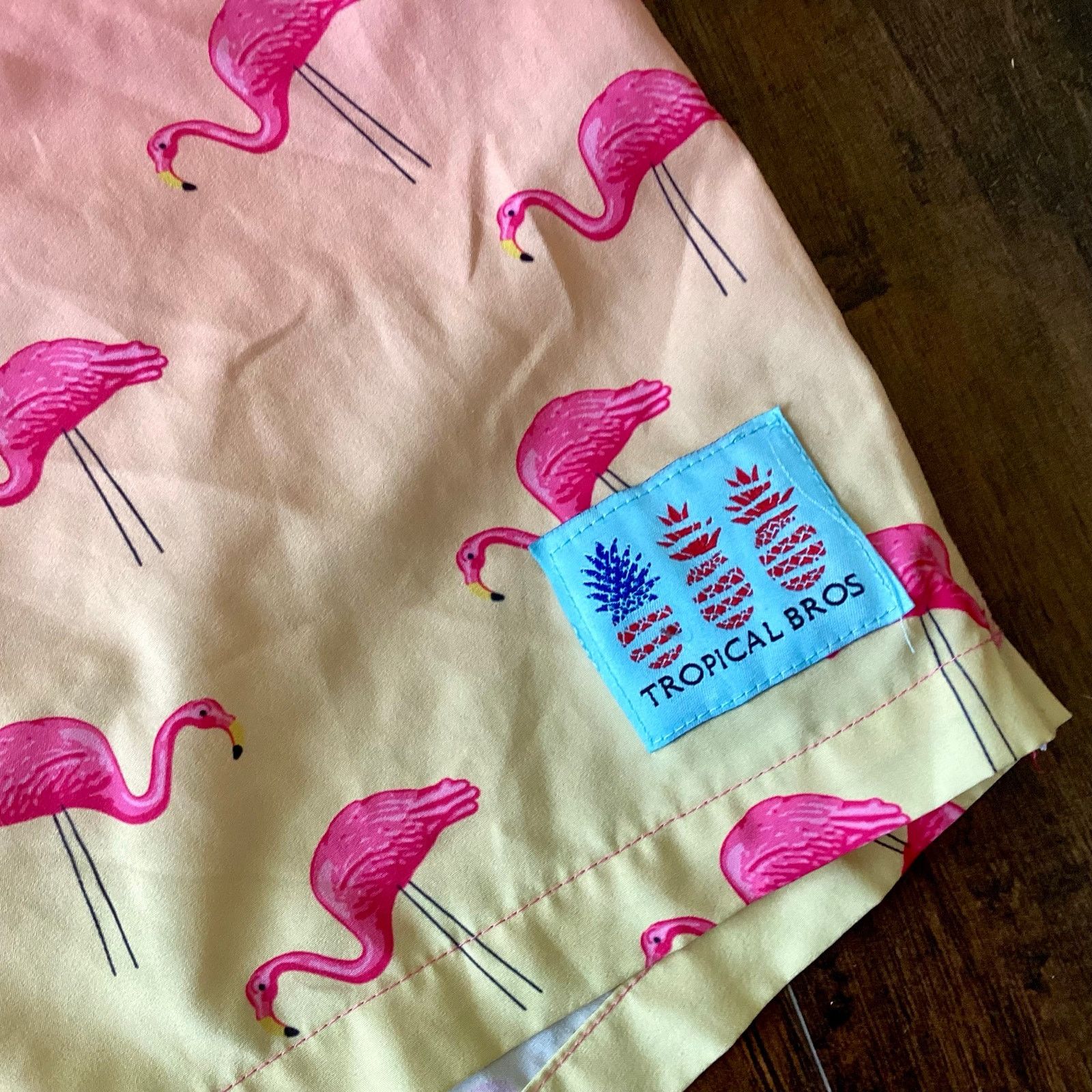 Other Naturdays Natural Light Flamingo Swim Trunks Size US 38 / EU 54 - 3 Thumbnail