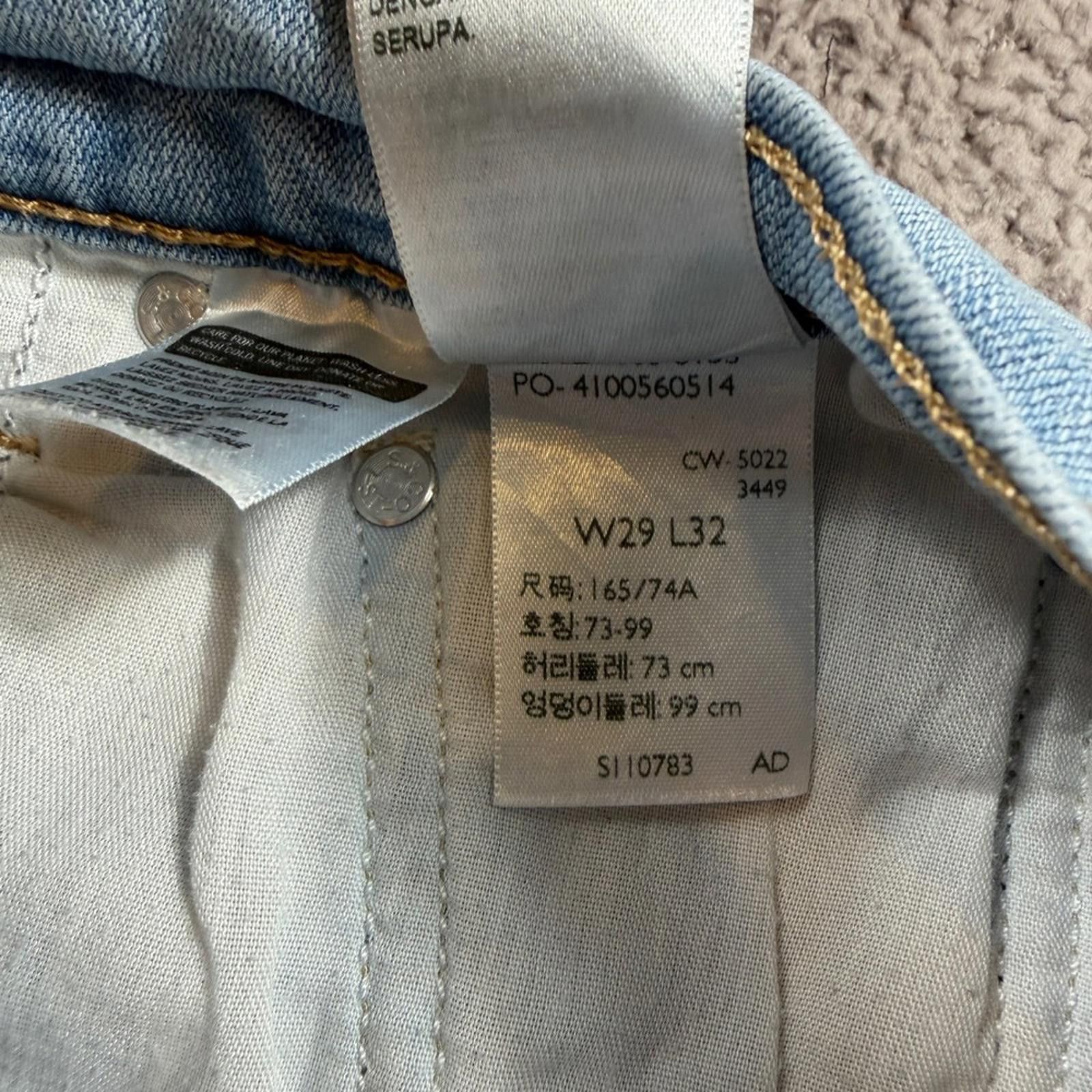 Levi's Levis 724 High Rise Straight Jeans 29x32 Light Wash Size 29" - 5 Thumbnail