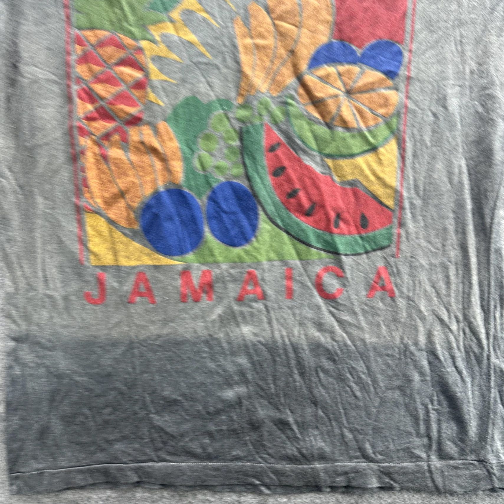 Vintage Vintage Street Island Jamaica Shirt Mens Large Gray Fruit Graphic Tee Caribbean 90s Size US L / EU 52-54 / 3 - 5 Thumbnail