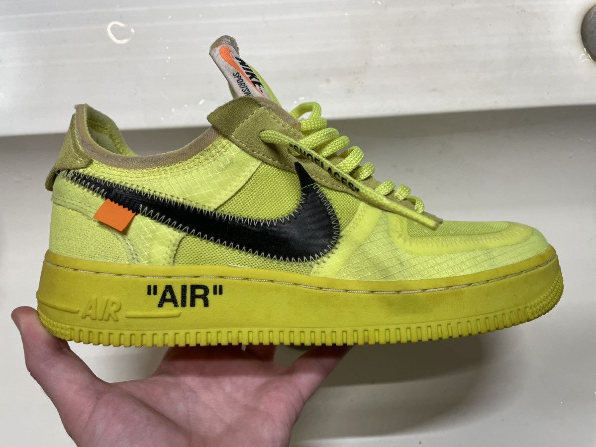 Nike × Off-White Nike Air Force 1 Low Off-White Volt Size US 7.5 / EU 40-41 - 14 Thumbnail