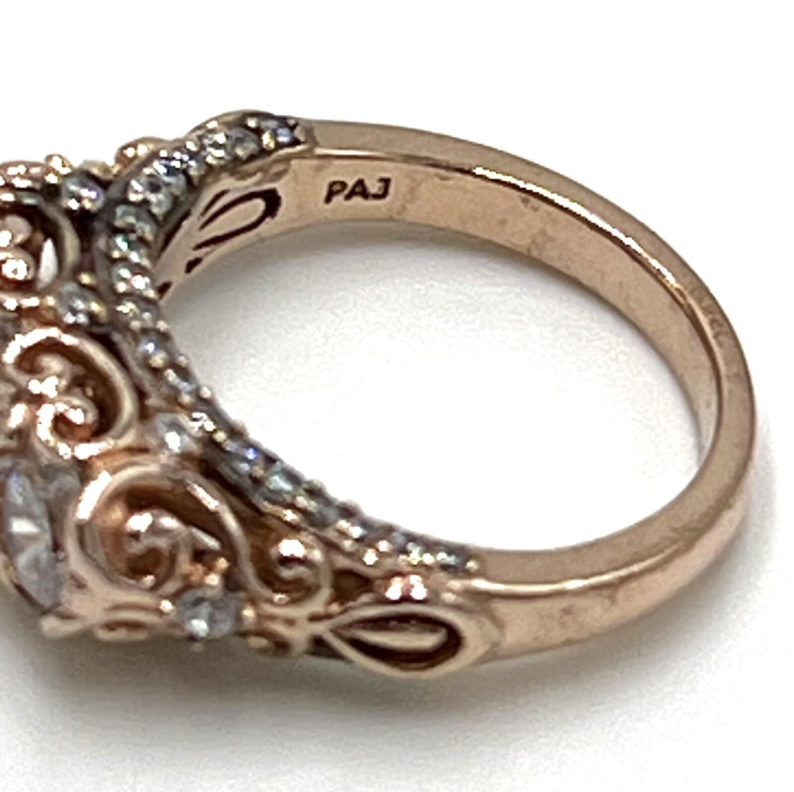 Other Rose Gold over Sterling Sulver PAJ CZ Ring Sz 7.75 Size ONE SIZE - 6 Thumbnail