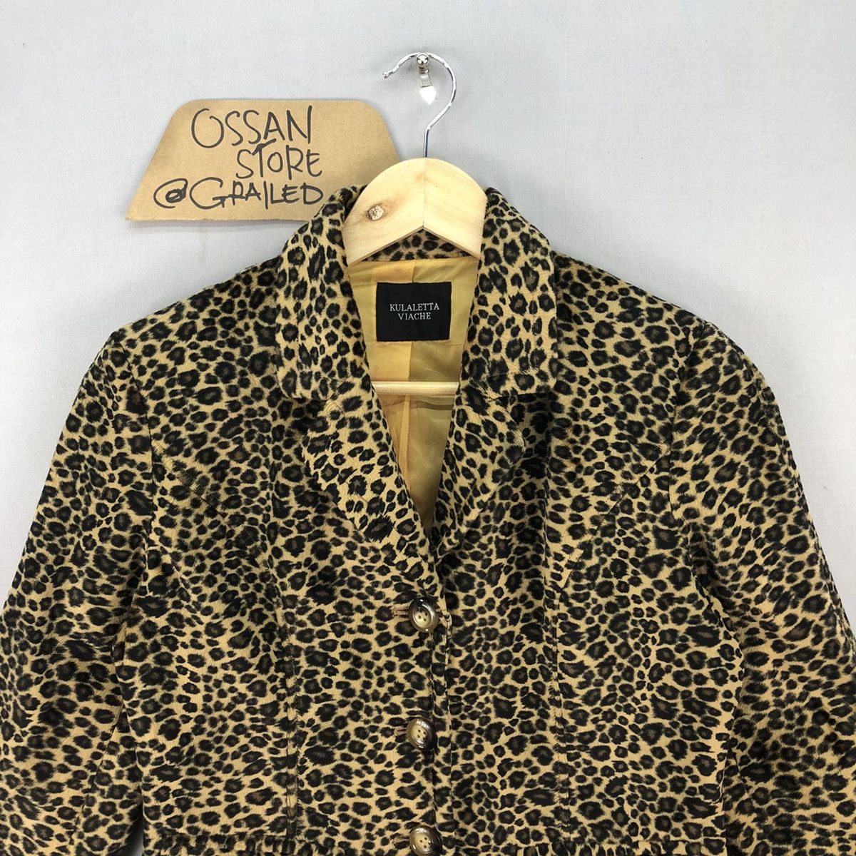 Hysteric Glamour 🇯🇵 Vintage Leopard Print Cropped Jacket Size XS / US 0-2 / IT 36-38 - 4 Thumbnail