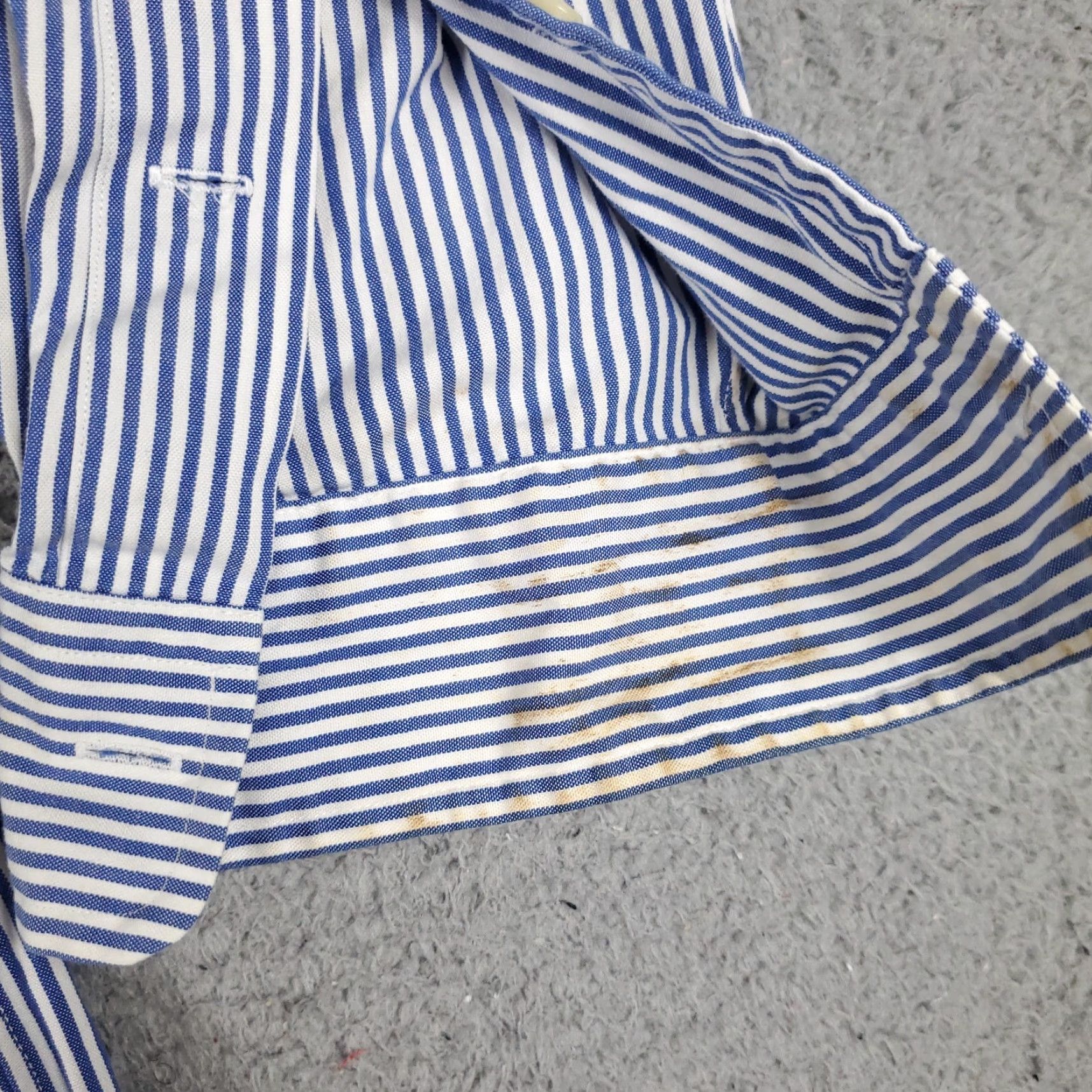 Ralph Lauren Ralph Lauren Dress Shirt Mens Size 16.5 Blue Striped Button Up Long Sleeve Regular Fit Size 42R - 6 Thumbnail