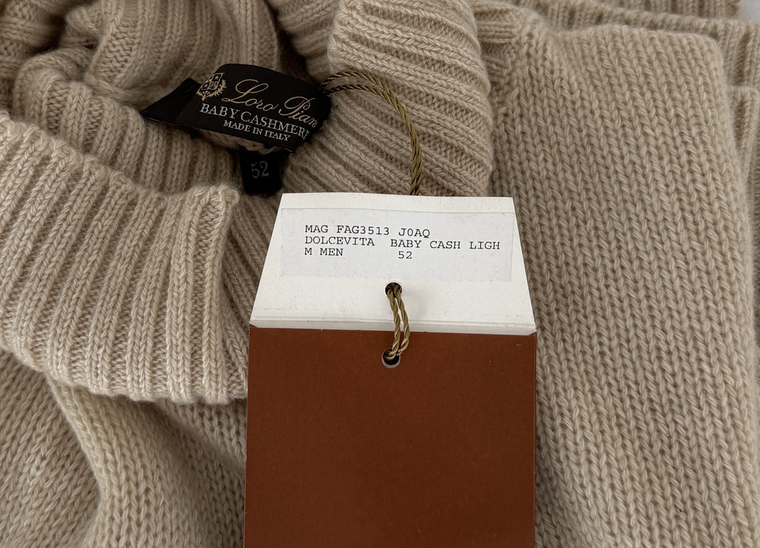 Loro Piana Baby Cashmere Dolce Vita Rollneck Light Beige Size US L / EU 52-54 / 3 - 3 Thumbnail