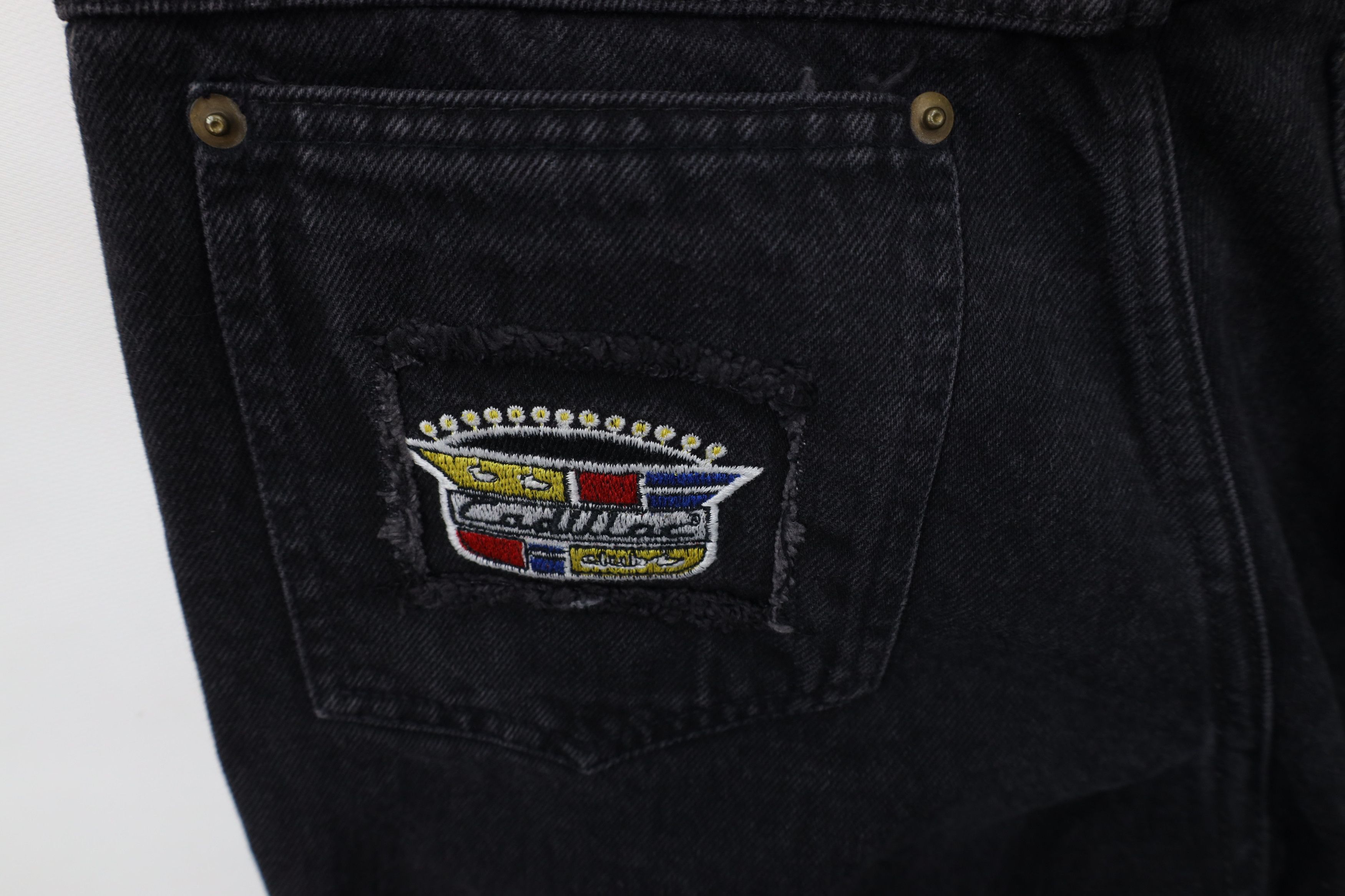 Cadillac Deadstock Vintage 90s Cadillac Car Straight Leg Jeans USA Size US 30 / EU 46 - 13 Thumbnail