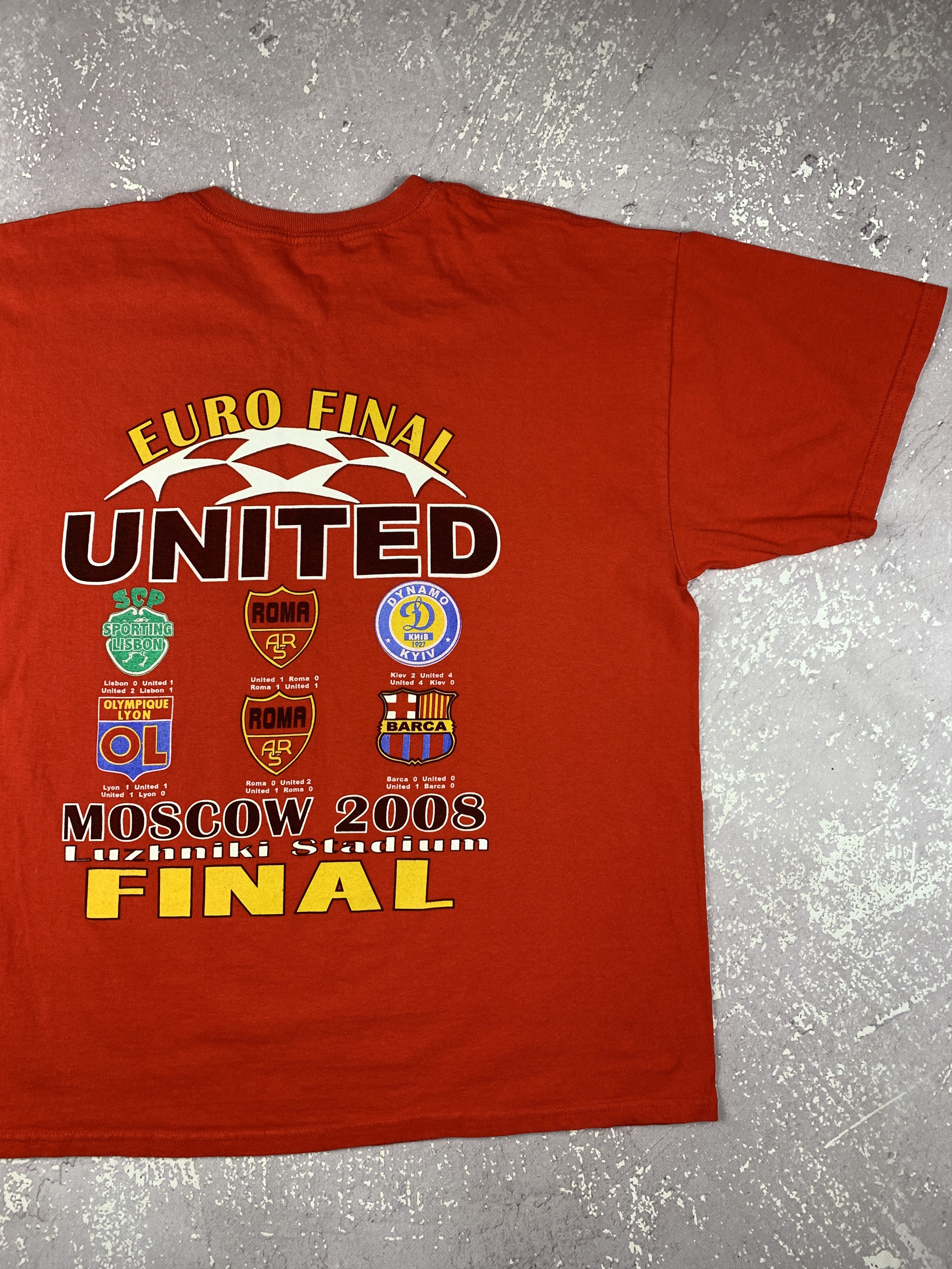 Other 2008/09 Manchester United MU Final Moscow Champions T Shirt Size US XL / EU 56 / 4 - 5 Thumbnail
