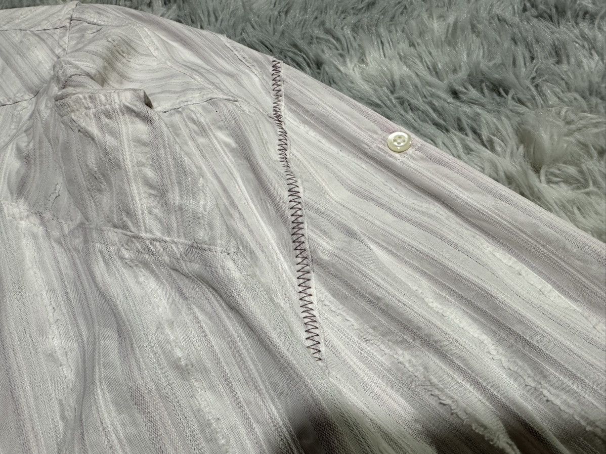 Tornado Mart 🔥Y2K Zero By Tornado Mart Shirt Reverse Striped Asym Patch Size US M / EU 48-50 / 2 - 5 Thumbnail