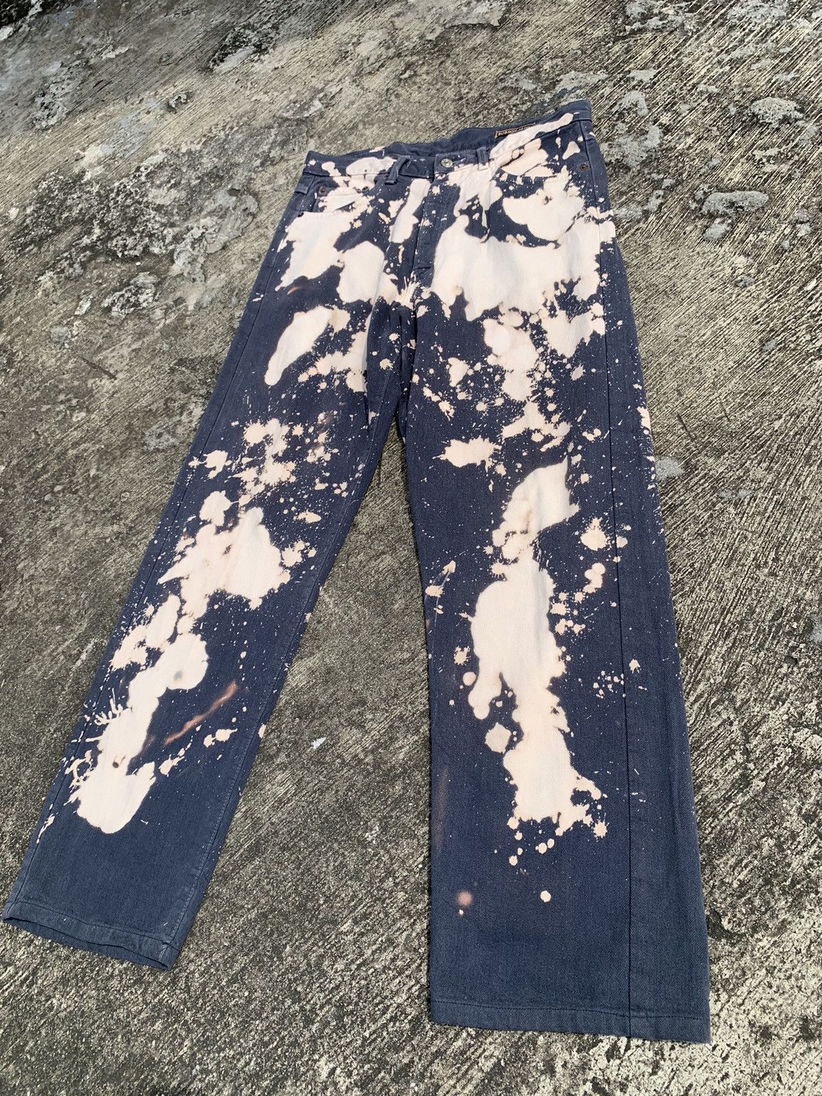 Le Grande Bleu (L.G.B.) Rare 🔥 Bobson tie dye jeans Size US 33 - 5 Thumbnail