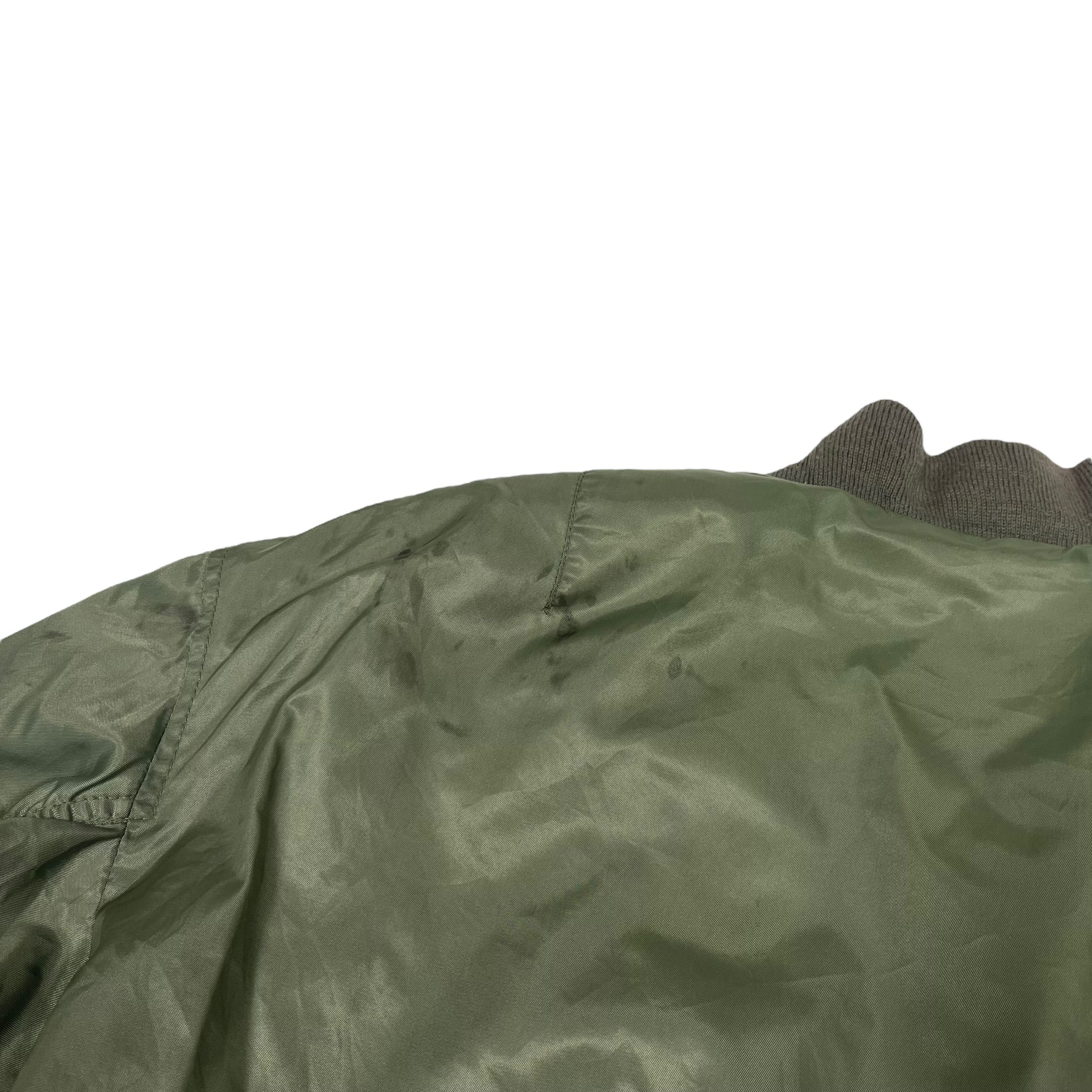 Vintage Vintage 1990s MA-1 Bomber Air Force Nylon Reversible Jacket Size US XL / EU 56 / 4 - 12 Thumbnail