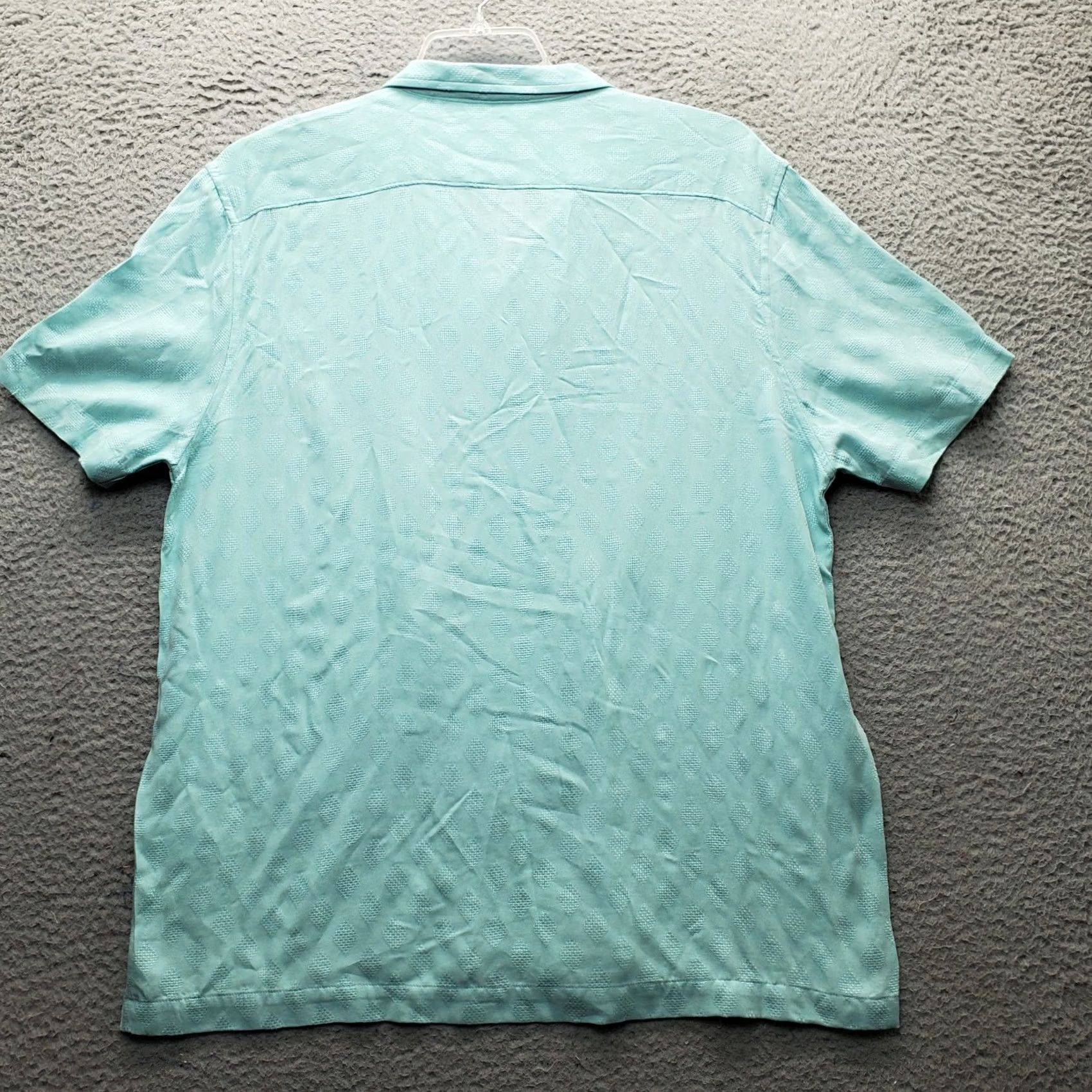 Vintage J. Ferrar Mens Camp Shirt Green Slim Stretch Short Sleeve Button-Up Shirt Size US L / EU 52-54 / 3 - 2 Thumbnail