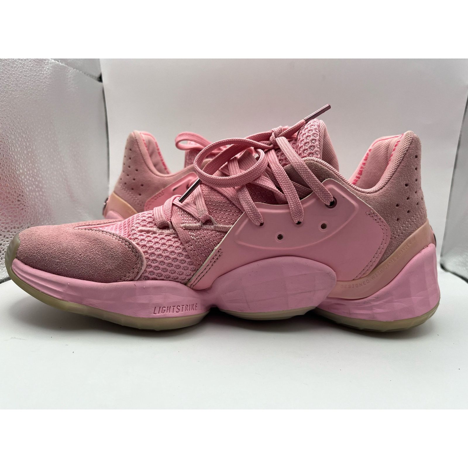 Adidas Adidas Harden Vol. 4 GCA Pink Lemonade Basketball Sneakers Size US 7.5 / EU 40-41 - 4 Thumbnail