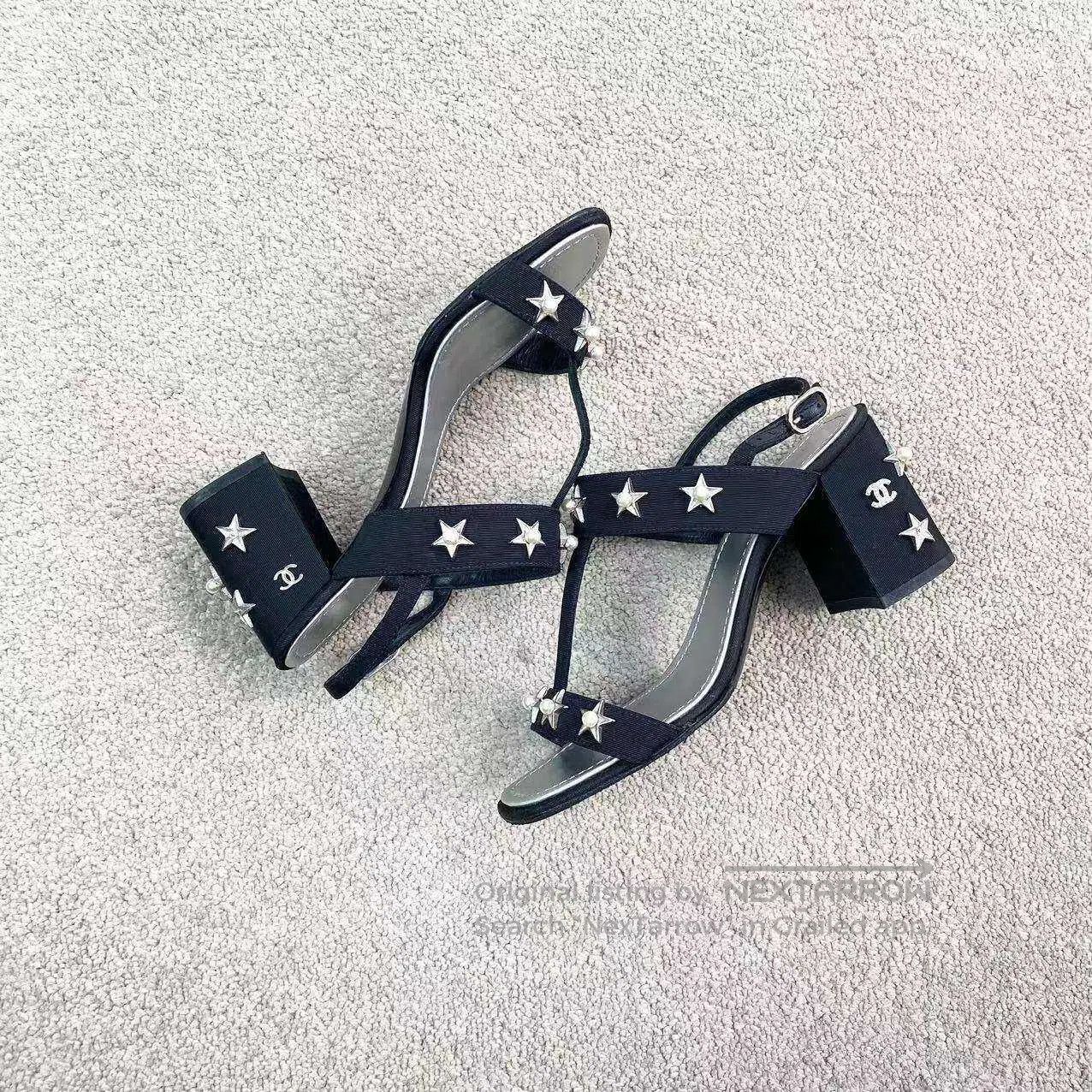 Chanel Chanel Classic star pearl block heeled sandals| Size US 4.5 / IT 34.5 - 4 Thumbnail
