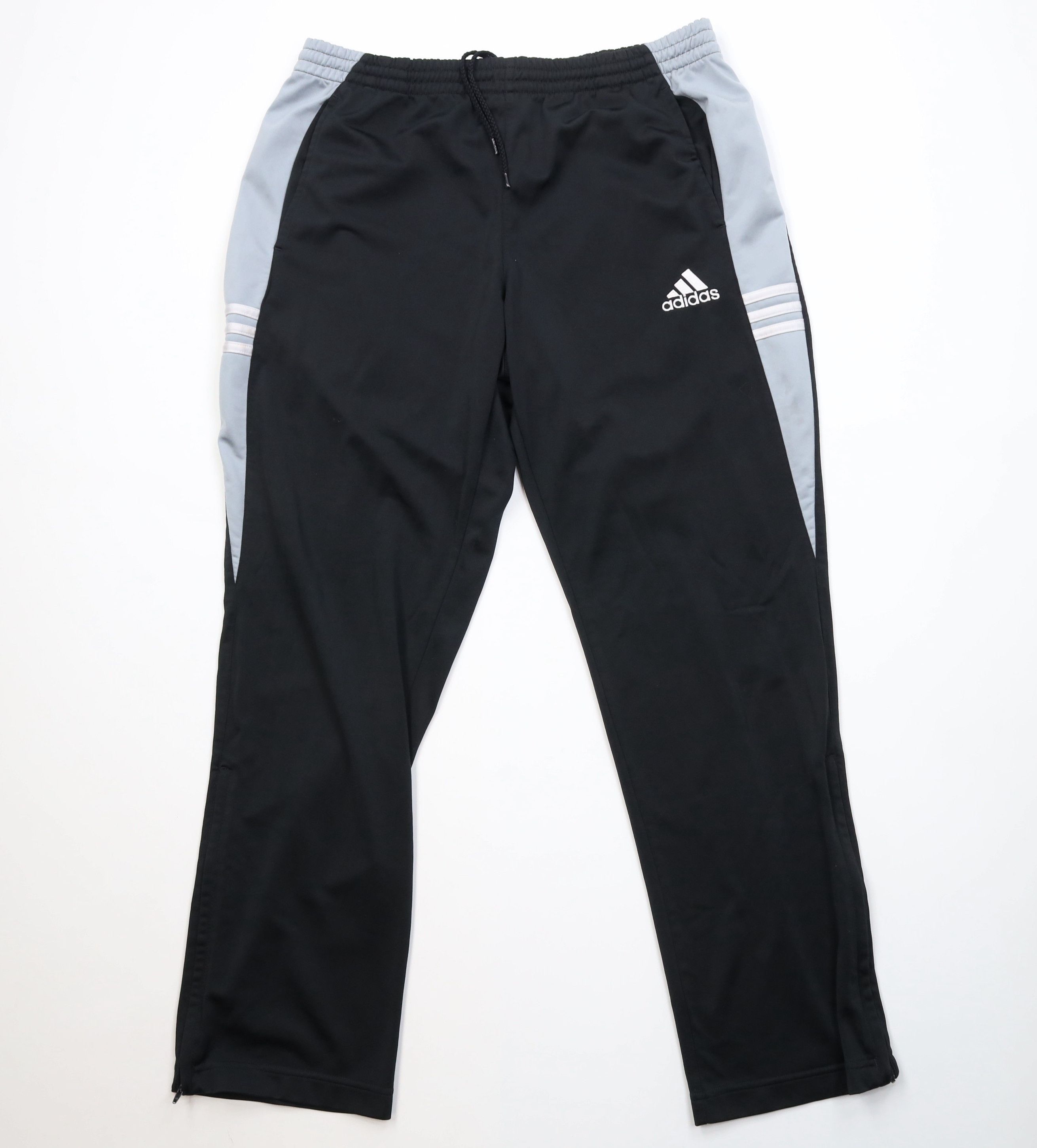Adidas Vintage Y2K Adidas Spell Out Striped Wide Leg Pants Black Size US 34 / EU 50 - 1 Thumbnail
