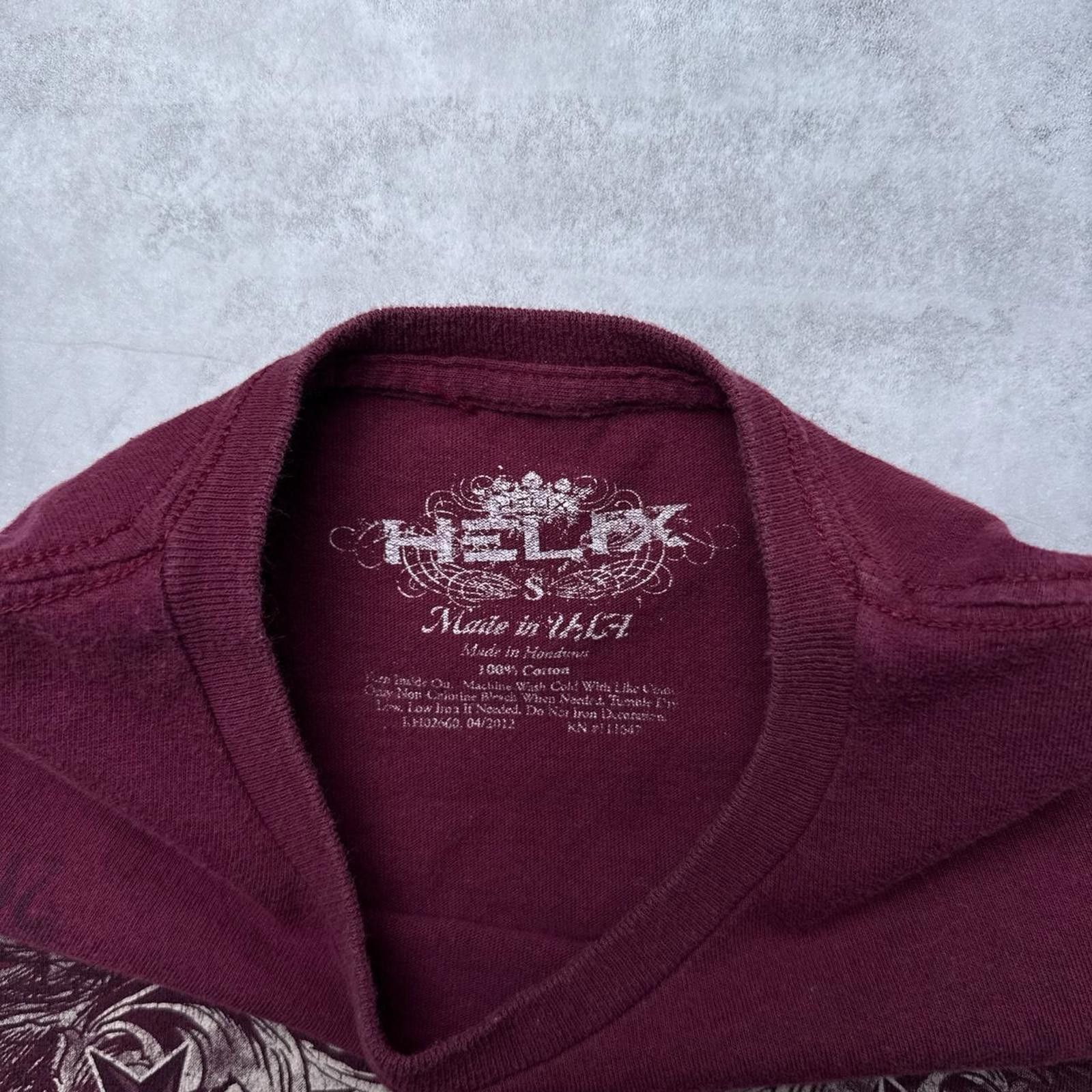 DOUBLE HELIX Y2K Helix 00s burgundy grunge t shirt Size S / US 4 / IT 40 - 3 Thumbnail