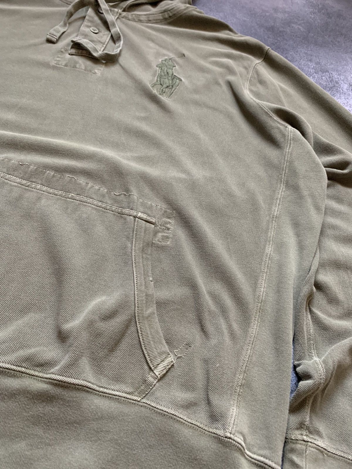 Japanese Brand × Polo Ralph Lauren × Vintage Vintage Polo Ralph Lauren Washed Big Logo Hoodie y2k Size US XL / EU 56 / 4 - 7 Thumbnail
