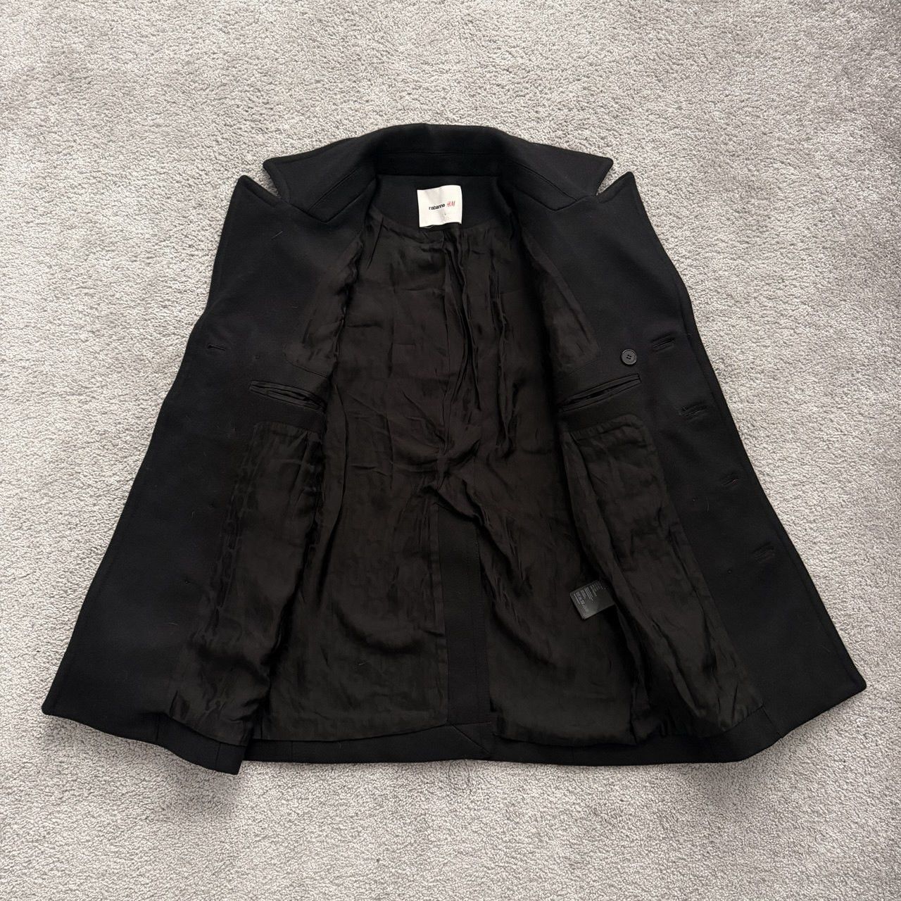 H&M × Paco Rabanne Paco Rabanne x H&M Wool Pea Men's Coat Size S Size US S / EU 44-46 / 1 - 7 Thumbnail