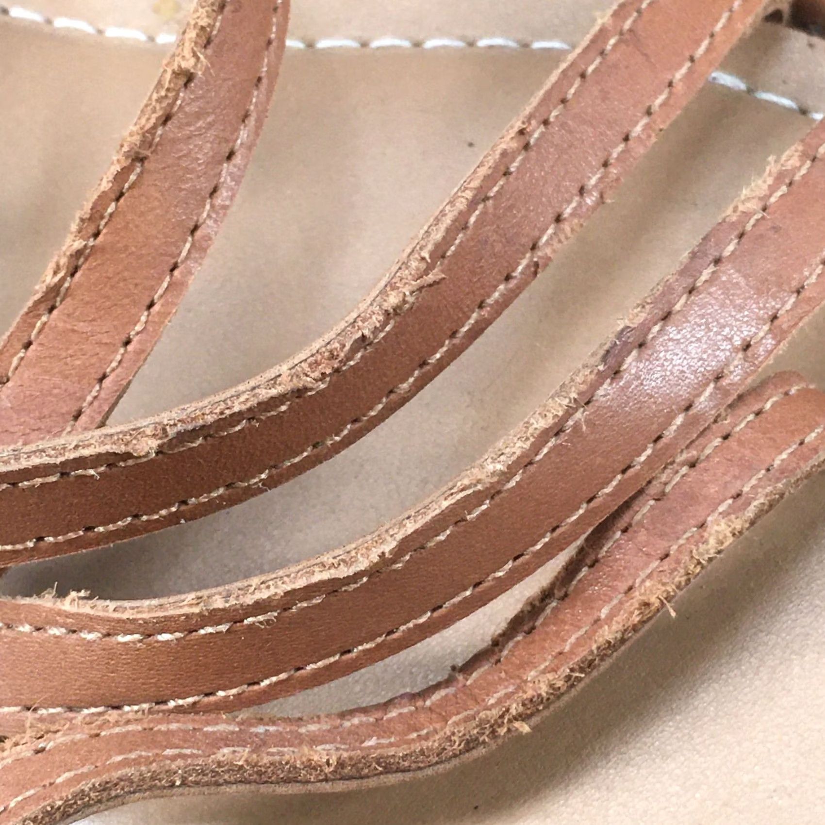 Carlos Santos Carlos Santana Sandals Amara Strappy Wedge Brown Leather Zip Womens 7 M casual shoe Size US 7 / IT 37 - 4 Thumbnail