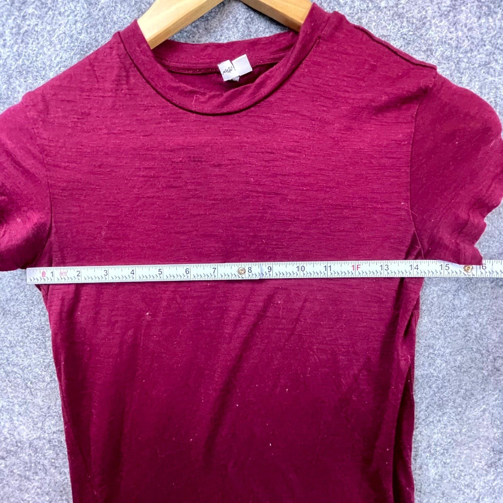 & Other Stories & Other Stories T-Shirt Womens 8 Maroon Short Sleeve Basic Size M / US 6-8 / IT 42-44 - 4 Thumbnail