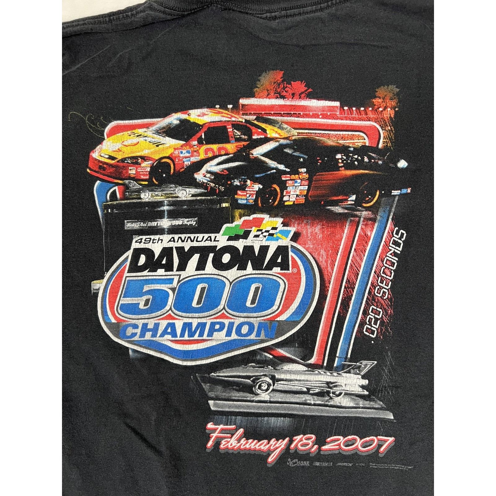 Chase Authentics Vintage Daytona 500 Kevin Harvick T-Shirt Mens 2XL Black NAS Size US XXL / EU 58 / 5 - 9 Thumbnail