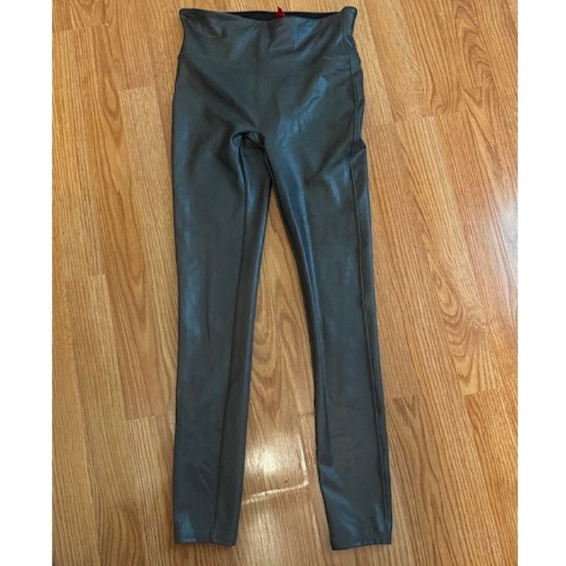Spanx SPANX Faux Leather Gunmetal Ankle Hi Rise Size M NWOT Size 30" / US 8 / IT 44 - 3 Thumbnail