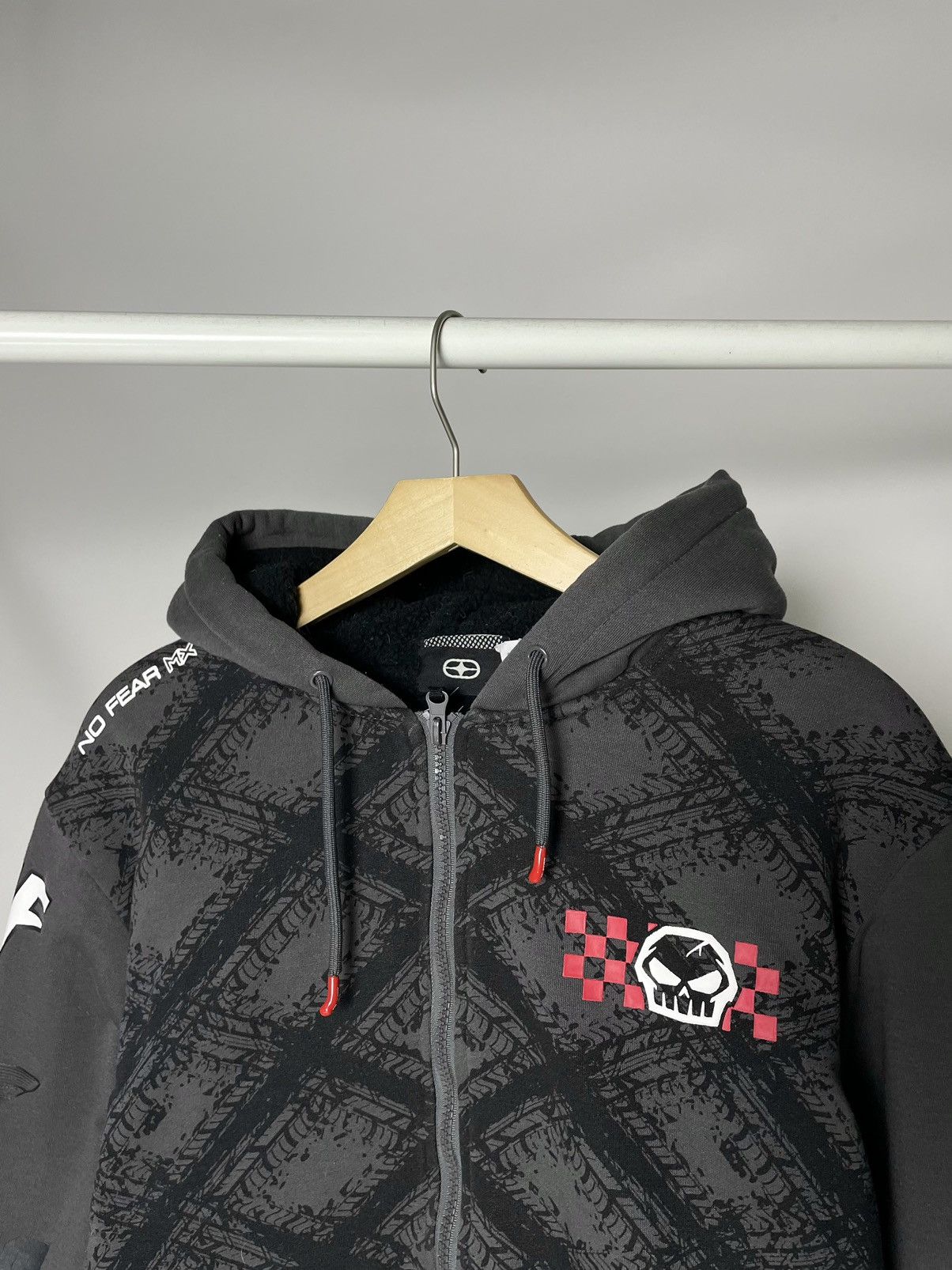 No Fear No Fear 💀 Fur Zip-up Motocycle Racing Hoodie Hooded Jacket Size US M / EU 48-50 / 2 - 3 Thumbnail